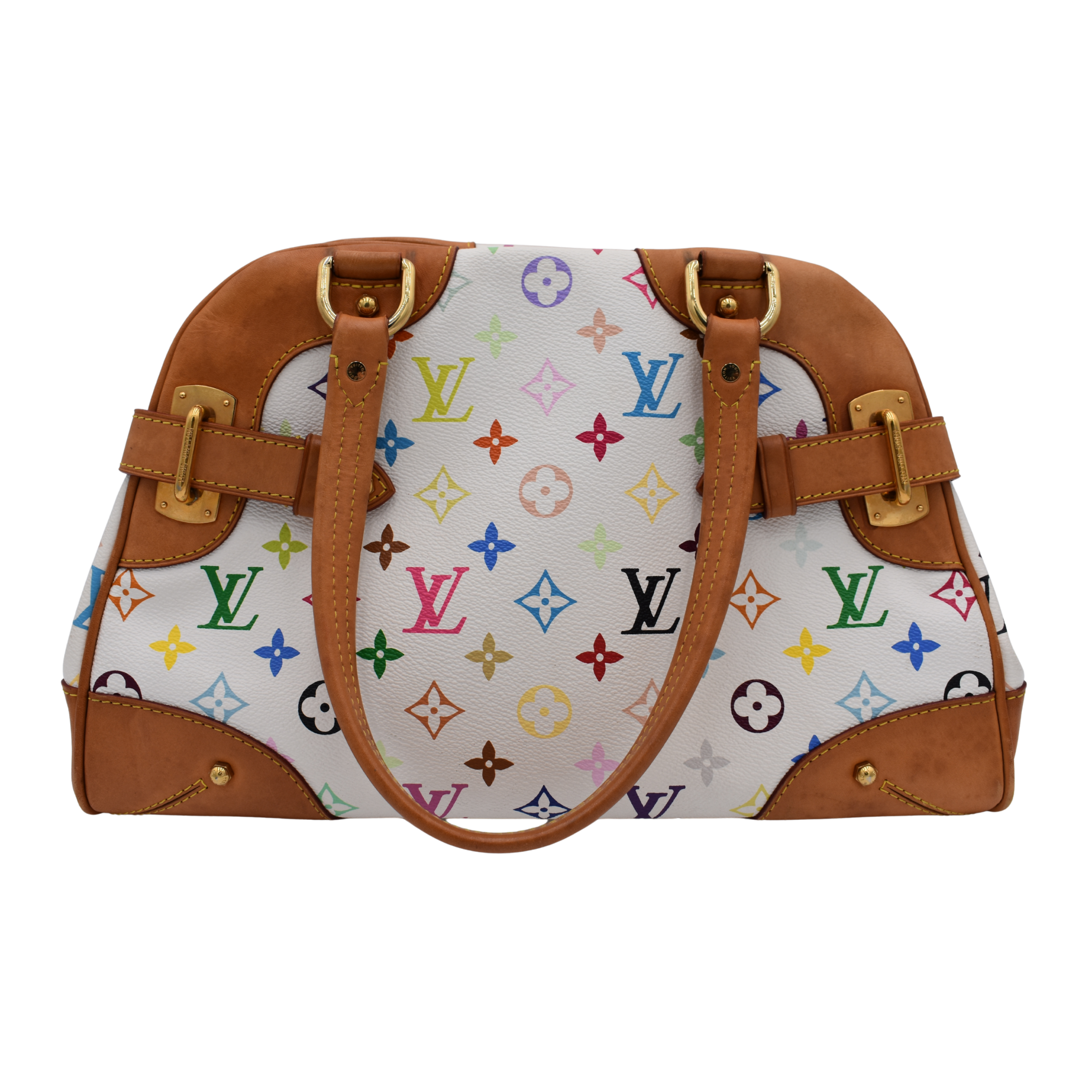 White Multicolor Monogram Claudia