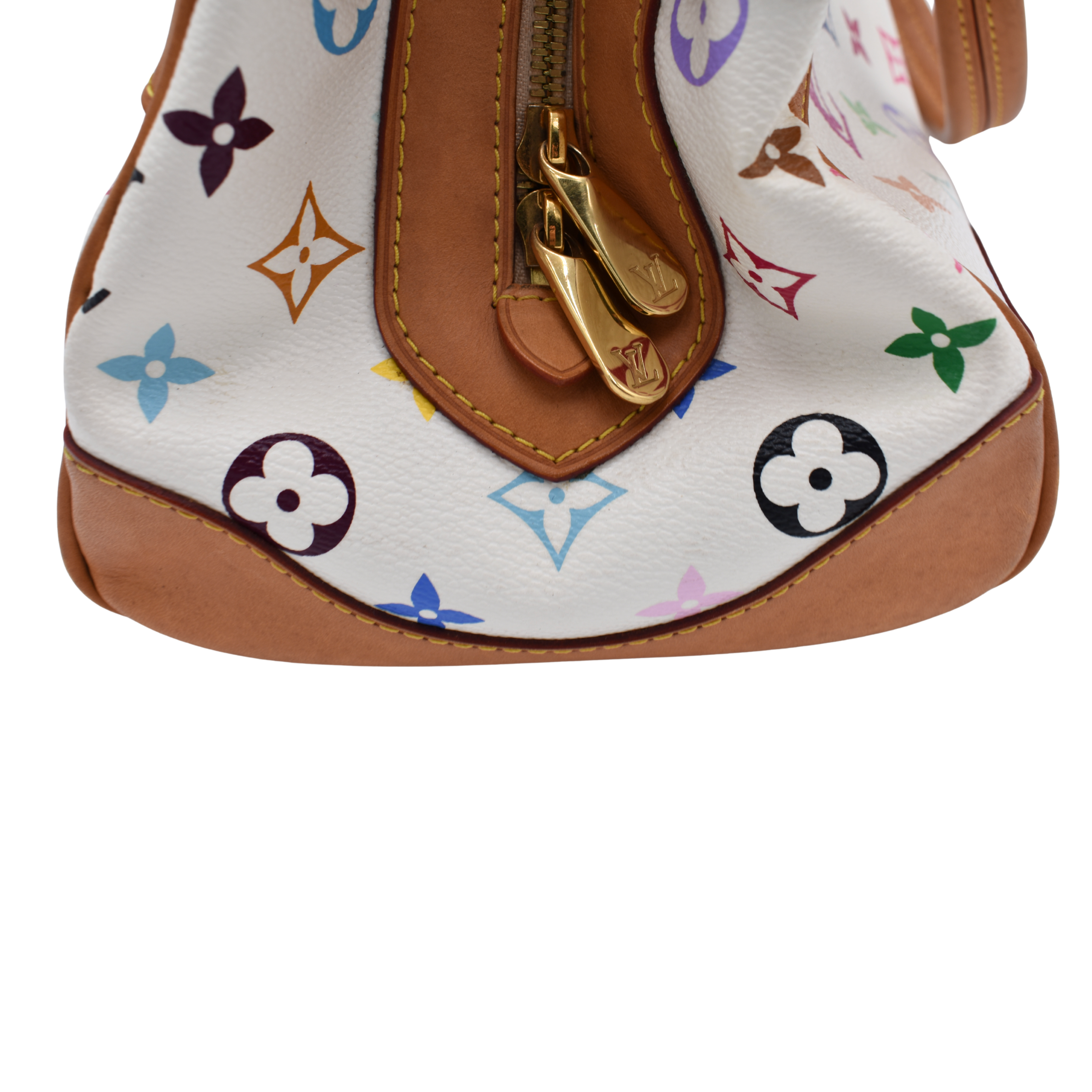 White Multicolor Monogram Claudia