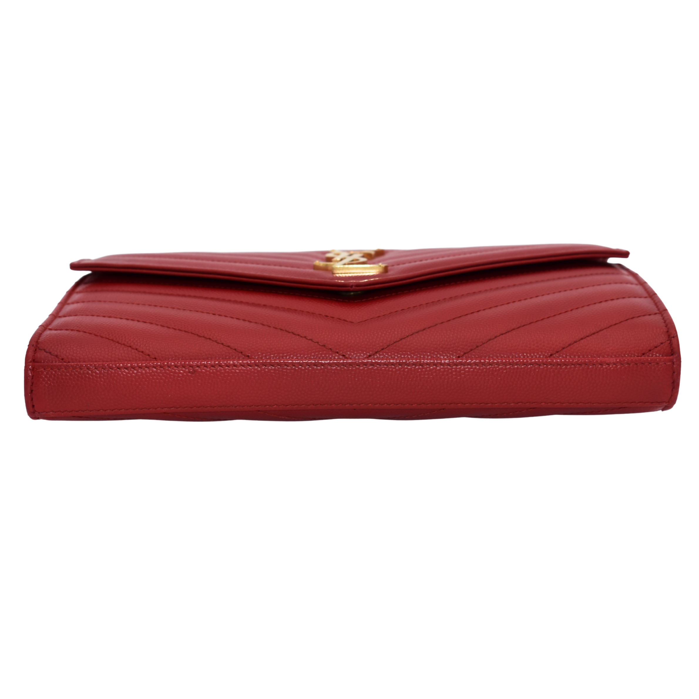Cassandre Chevron Wallet on Chain Red