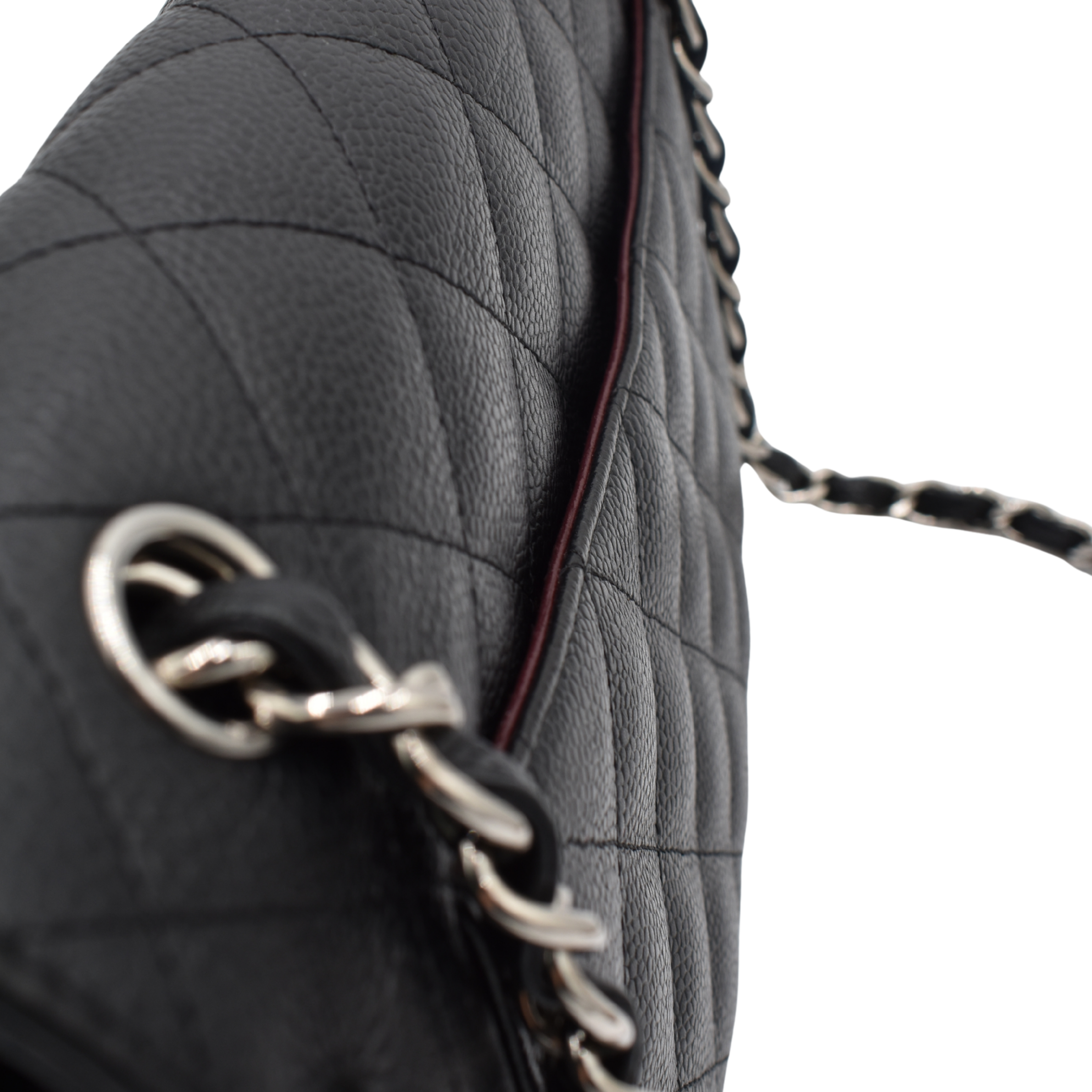 Jumbo Black Caviar Double Flap