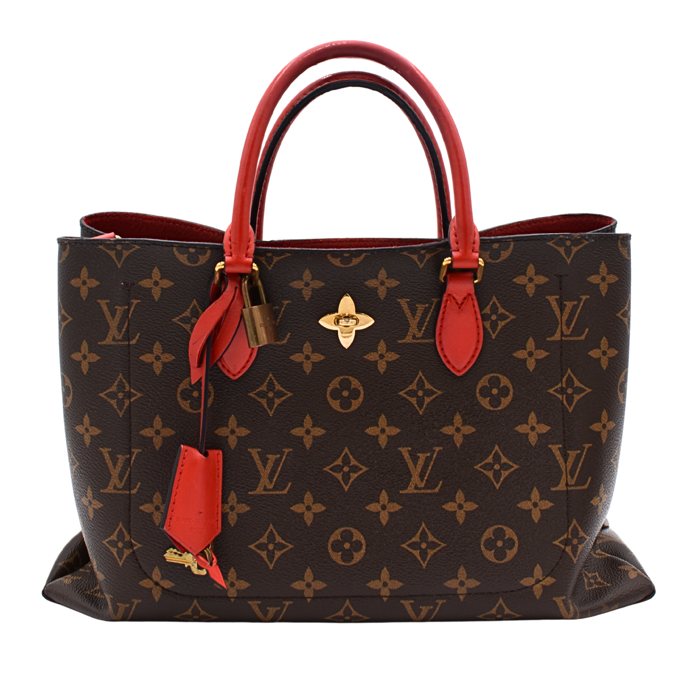 Monogram Flower Tote Coquelicot