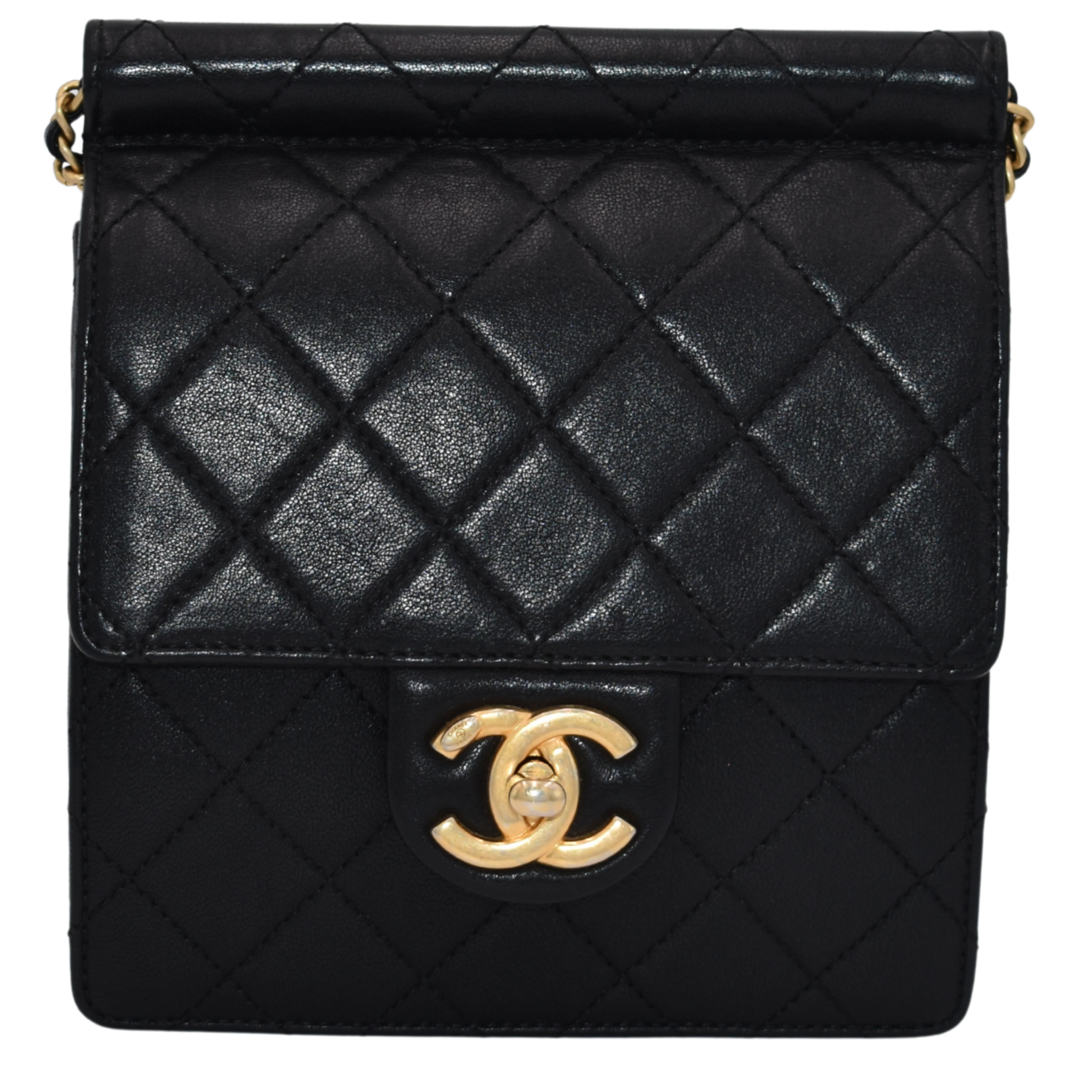 Goatskin Quilted Chic Pearls Flap Bag