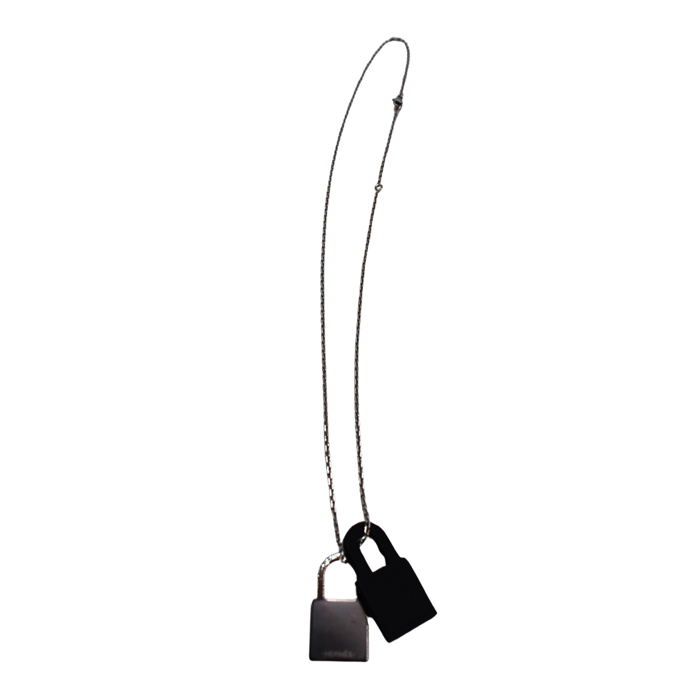 Leather Kelly Lock Pendant Necklace