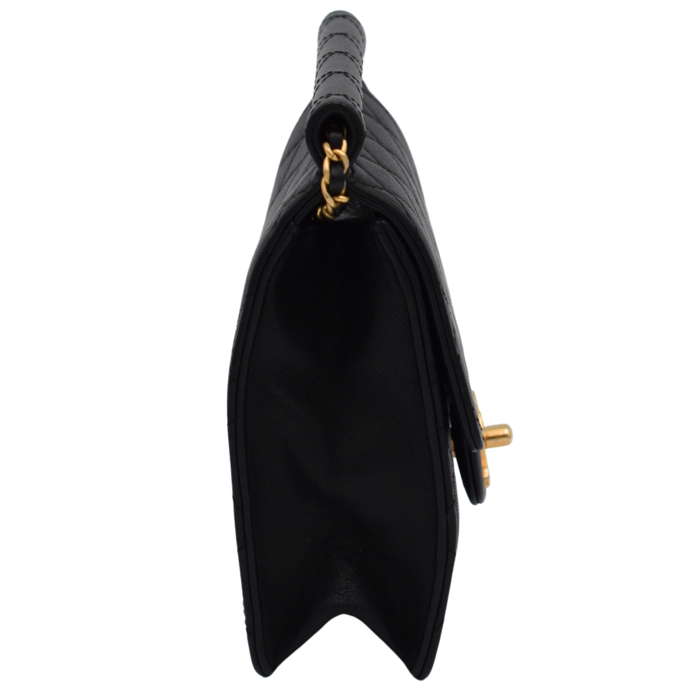 Goatskin Quilted Chic Pearls Flap Bag