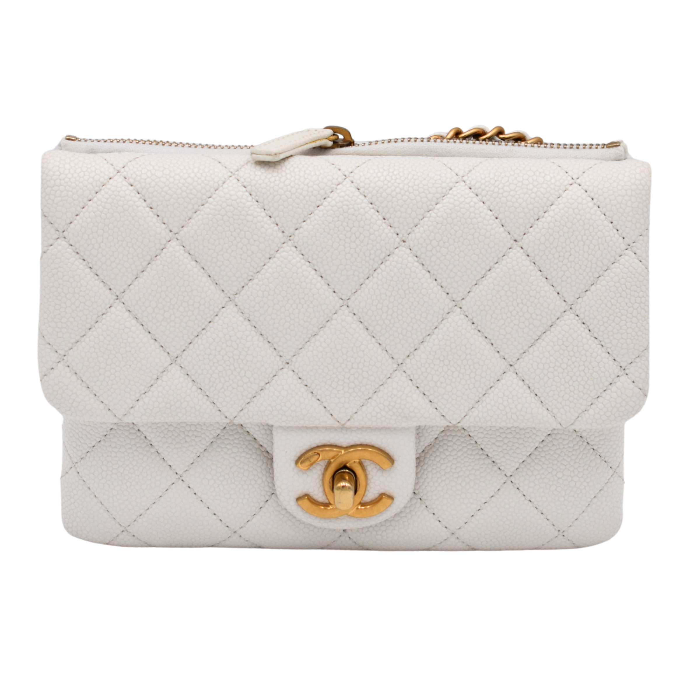 White Caviar Pick Me Up Flap Belt Bag