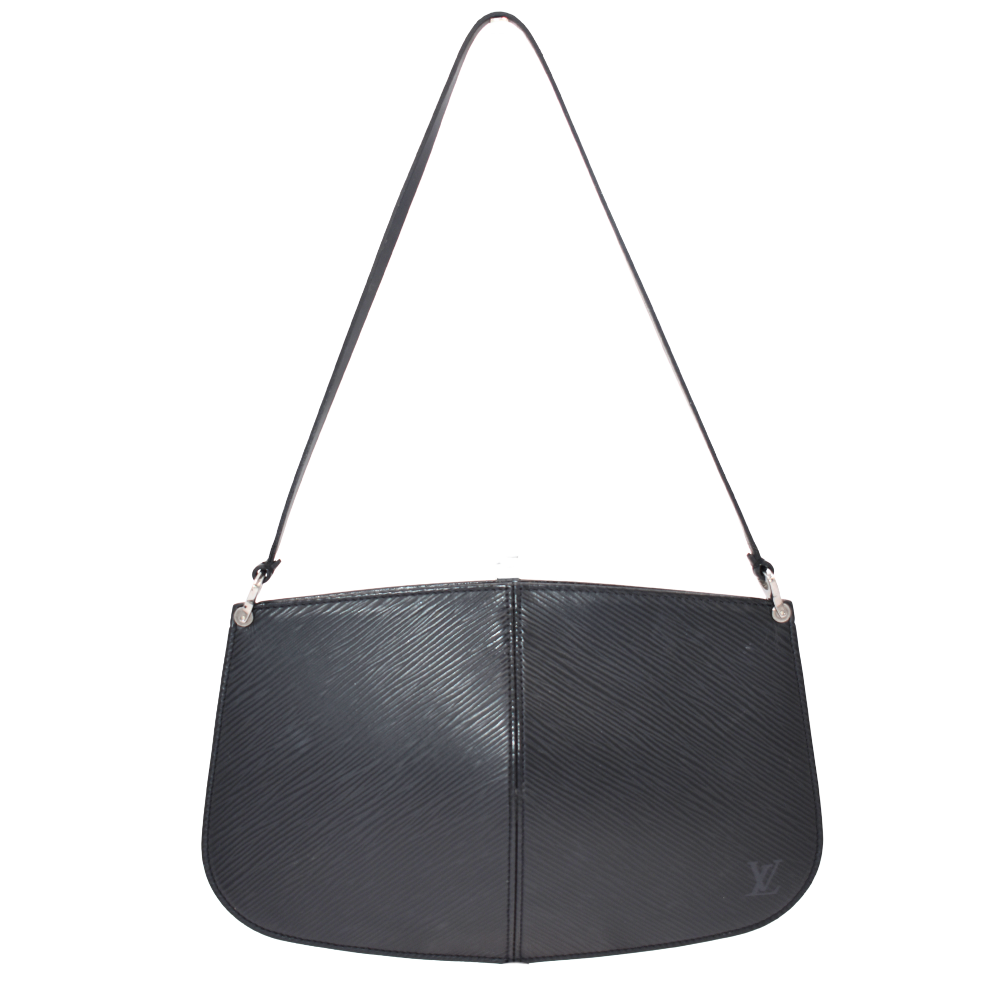 Black Epi Demi Lune Shoulder Bag