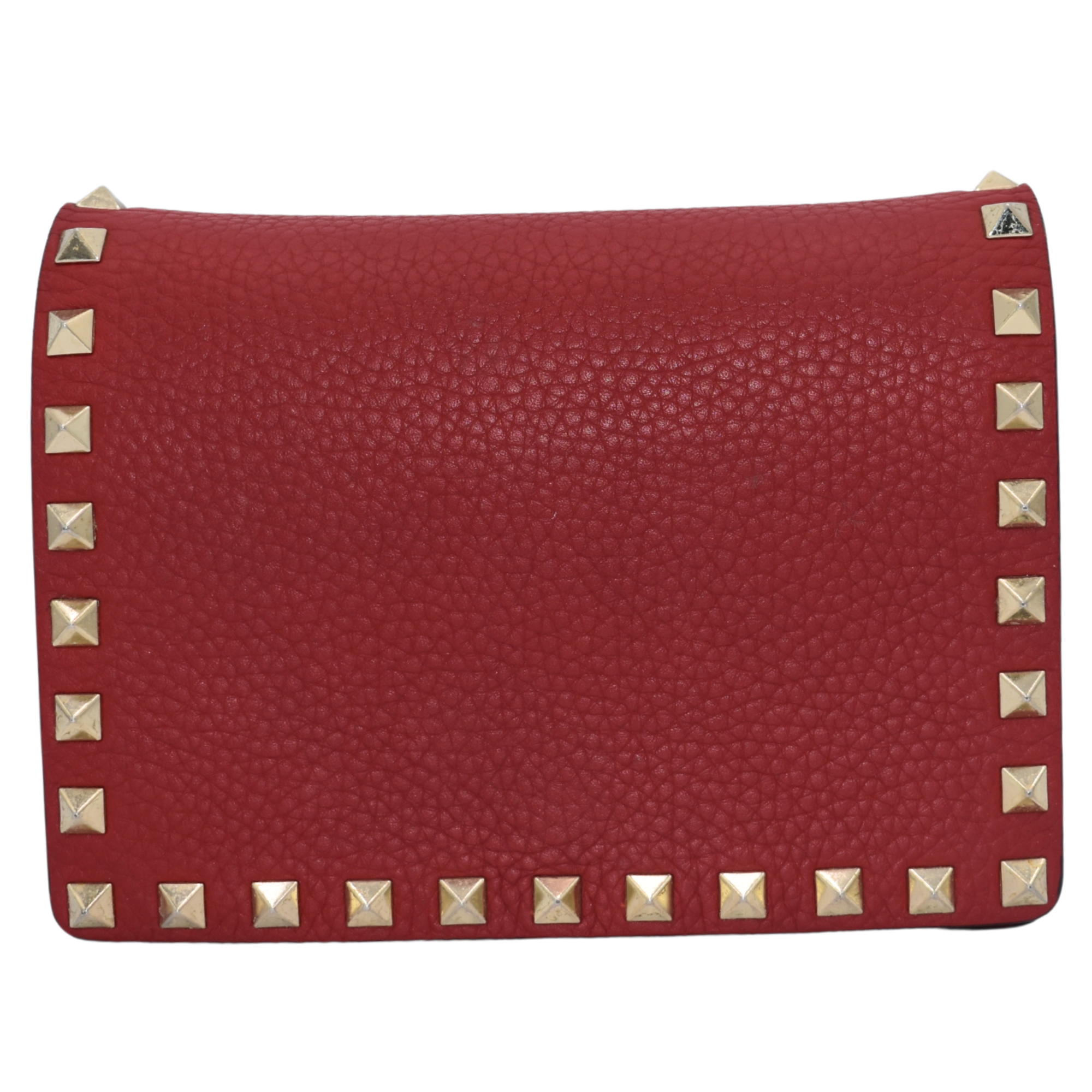 Red Rockstud Wallet on Chain