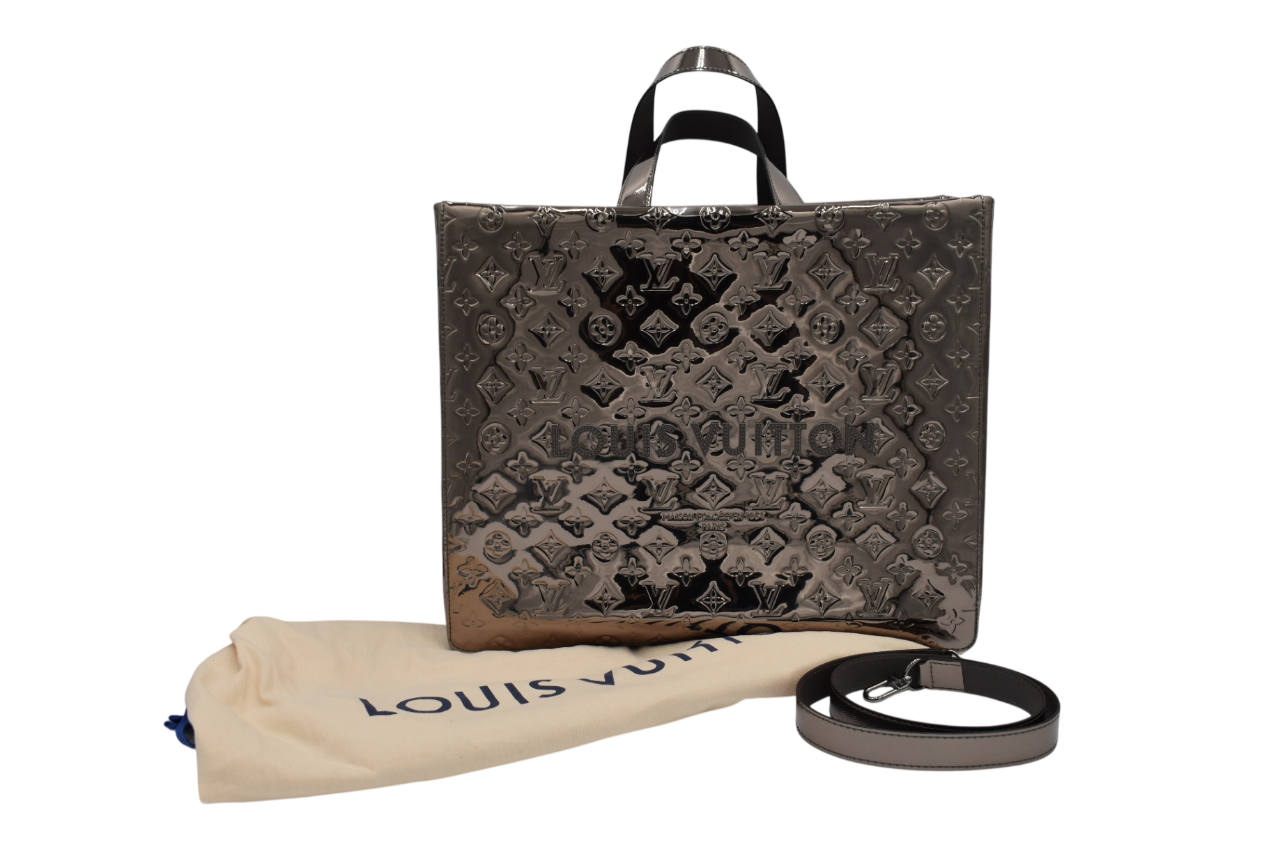 Shopper Tote Metallic Silver MM