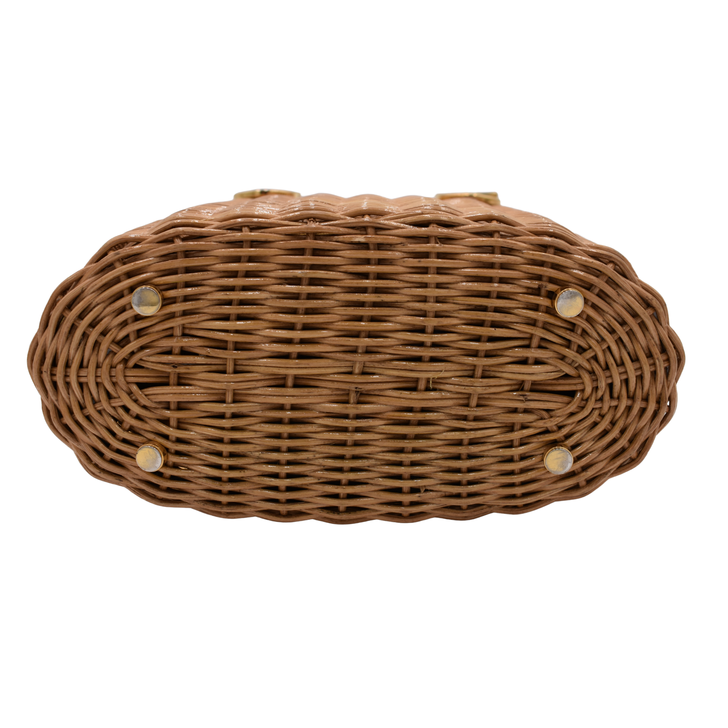 Rattan Top Handle Bag