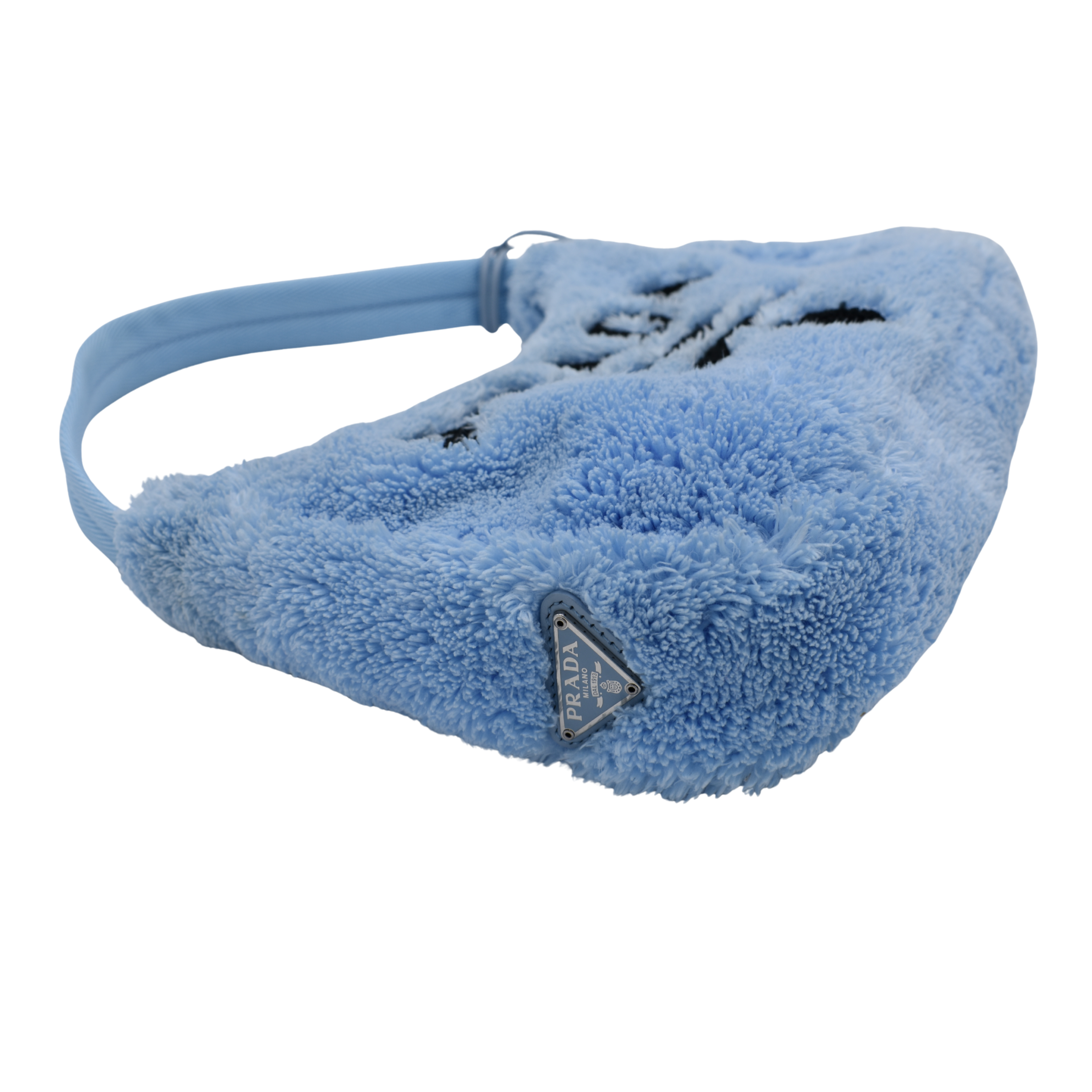Re-Edition Terry Cloth Mini Blue Shoulder Bag