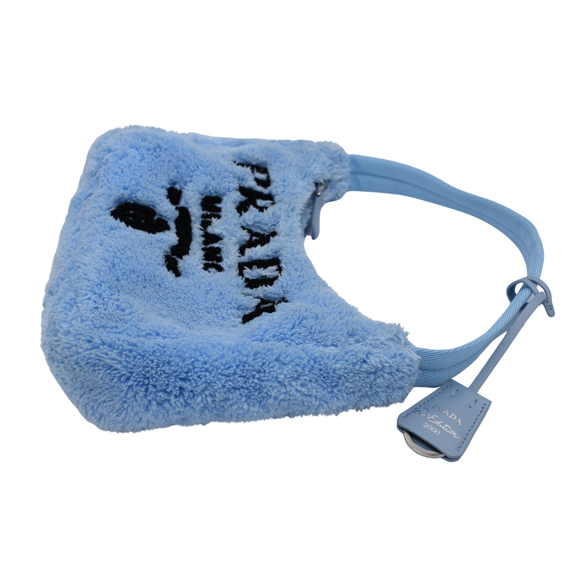 Re-Edition Terry Cloth Mini Blue Shoulder Bag