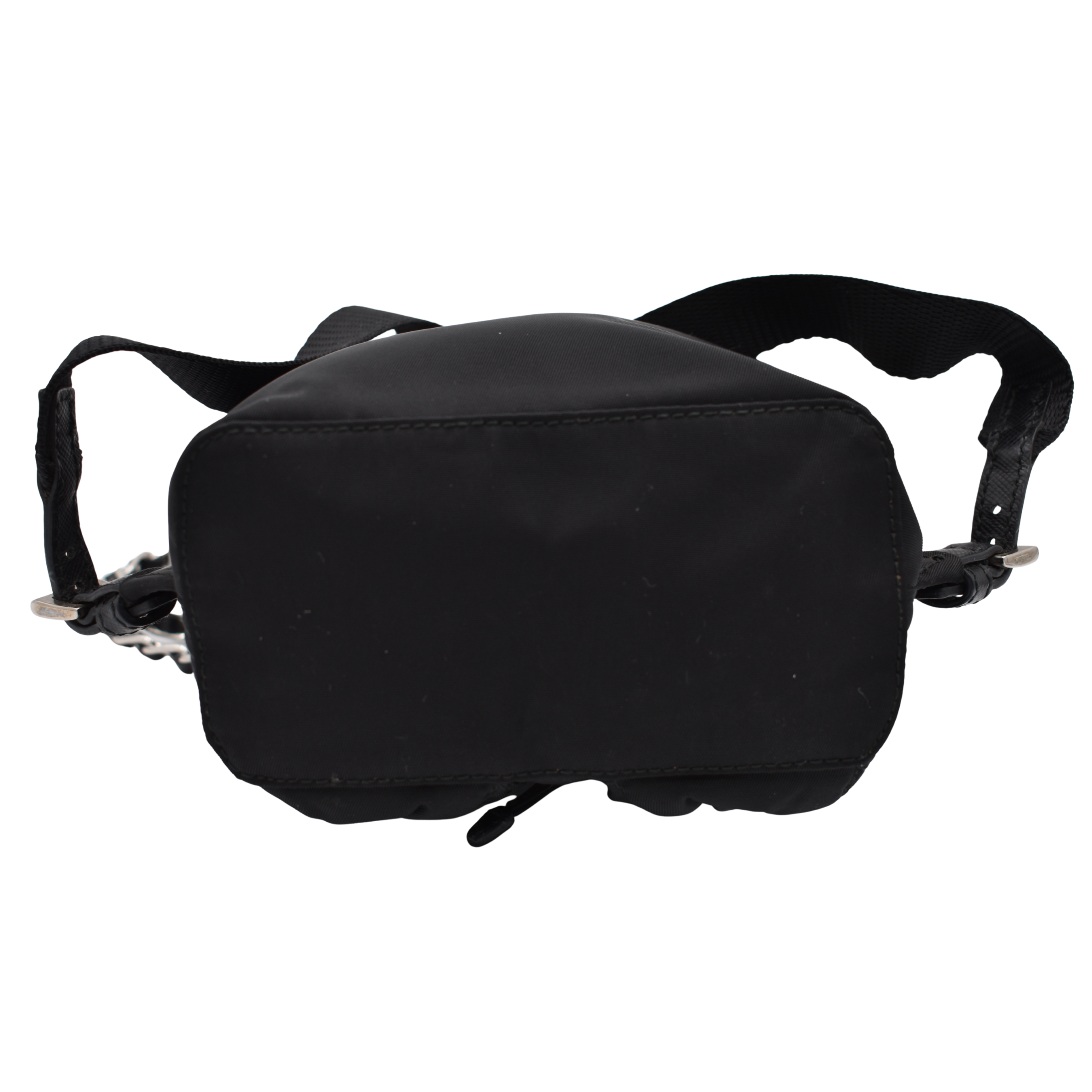 Black Nylon Mini Crossbody Backpack