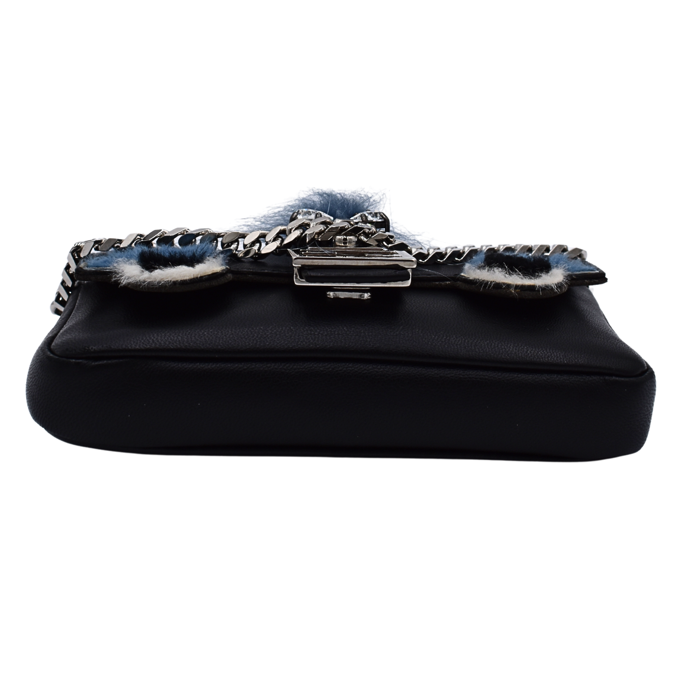Black Leather Monster Mini Bag