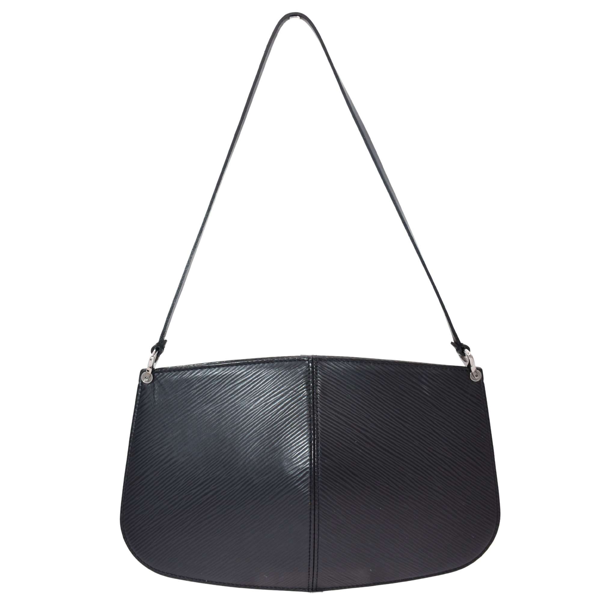Black Epi Demi Lune Shoulder Bag