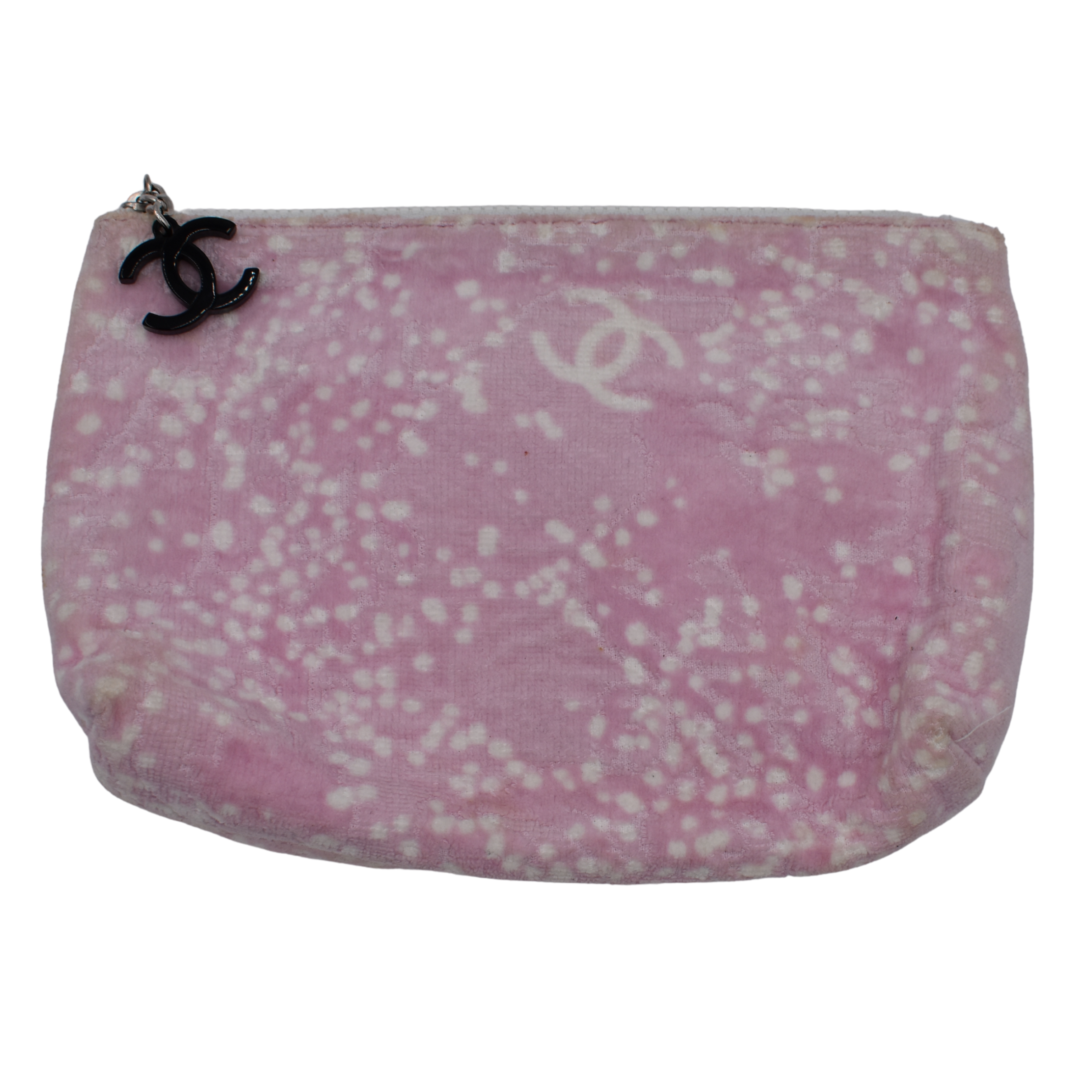 Pile Fabric Pink Pouch