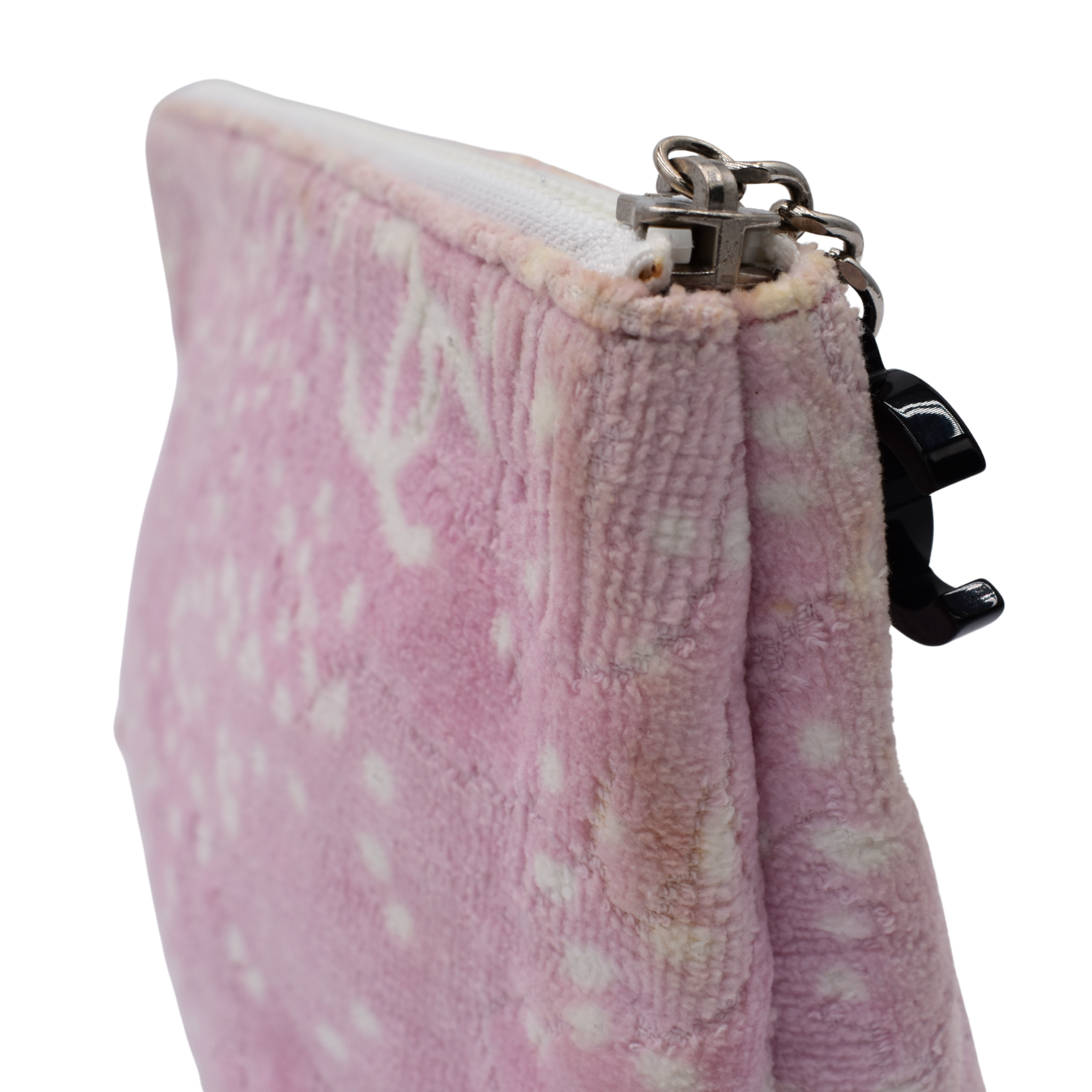 Pile Fabric Pink Pouch