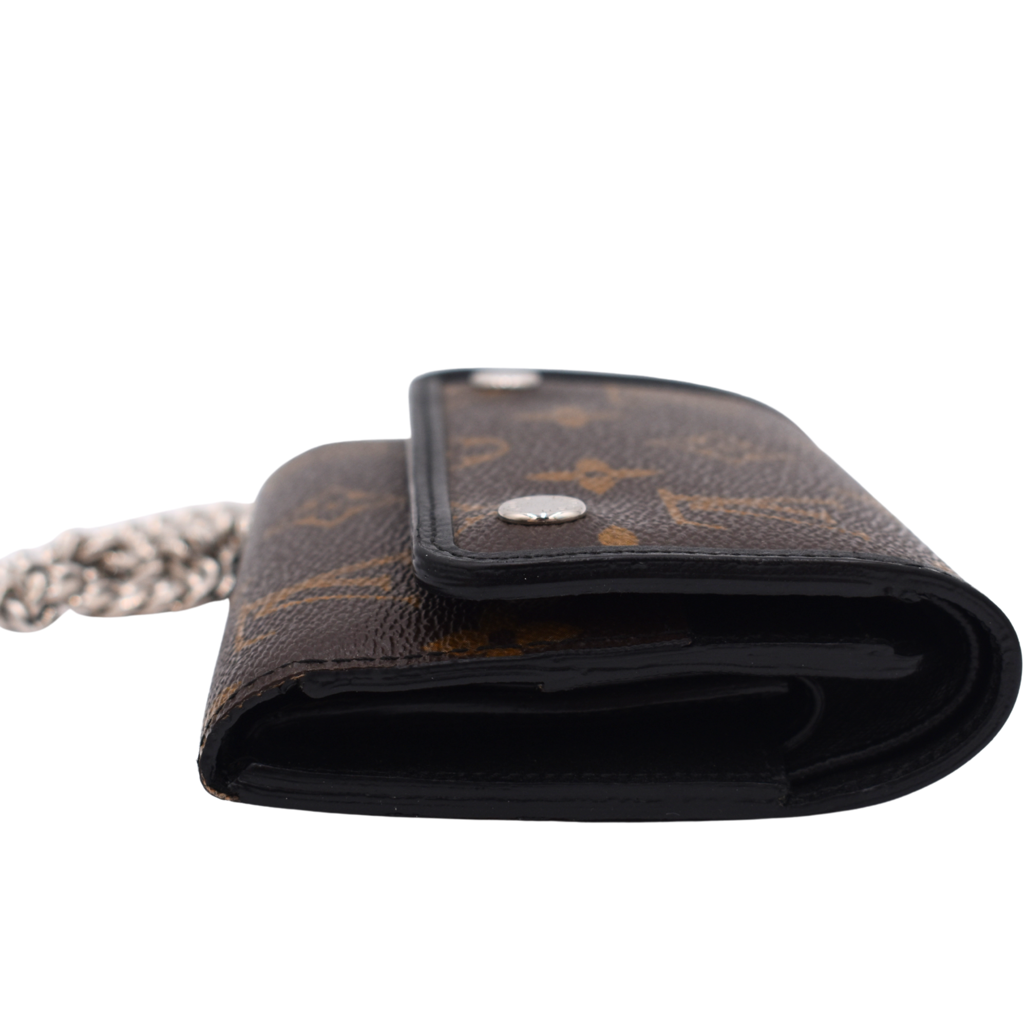 Monogram Canvas Portfolio Trifold Chain Wallet