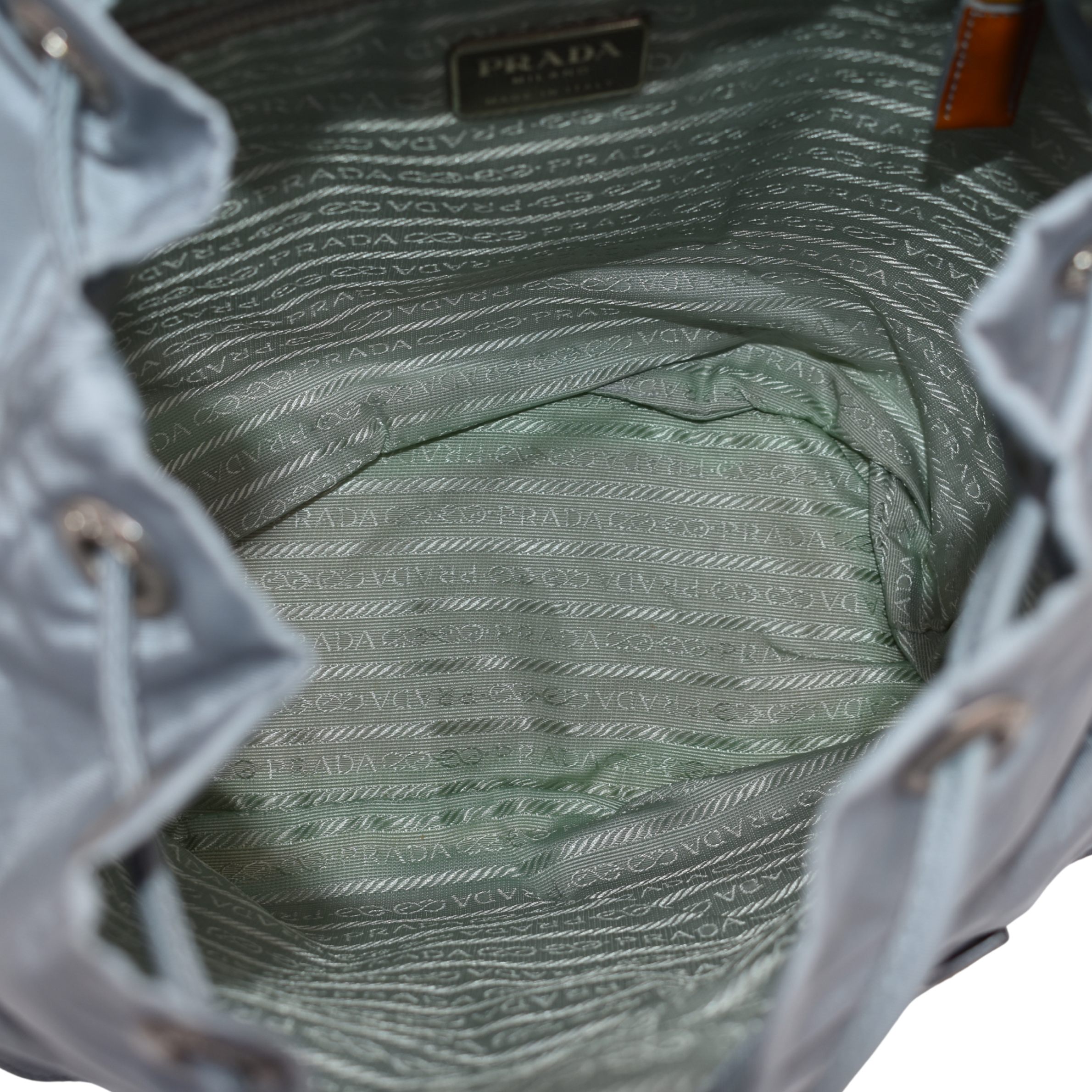 Nylon Light Blue Backpack