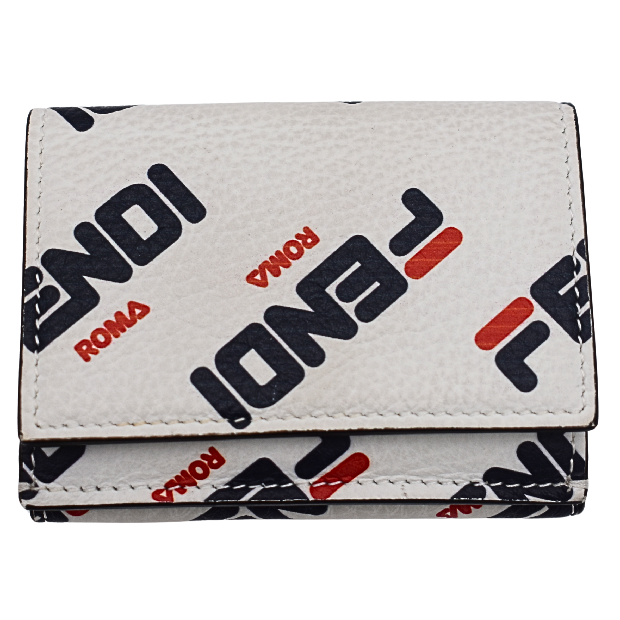 X Fila Mania Leather Trifold Wallet