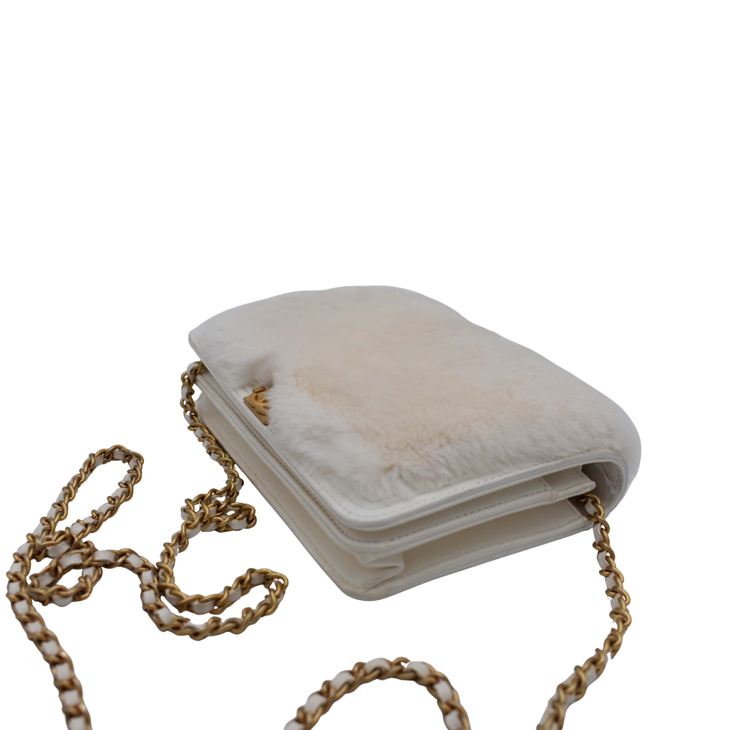 White Rabbit Fur Wallet on Chain