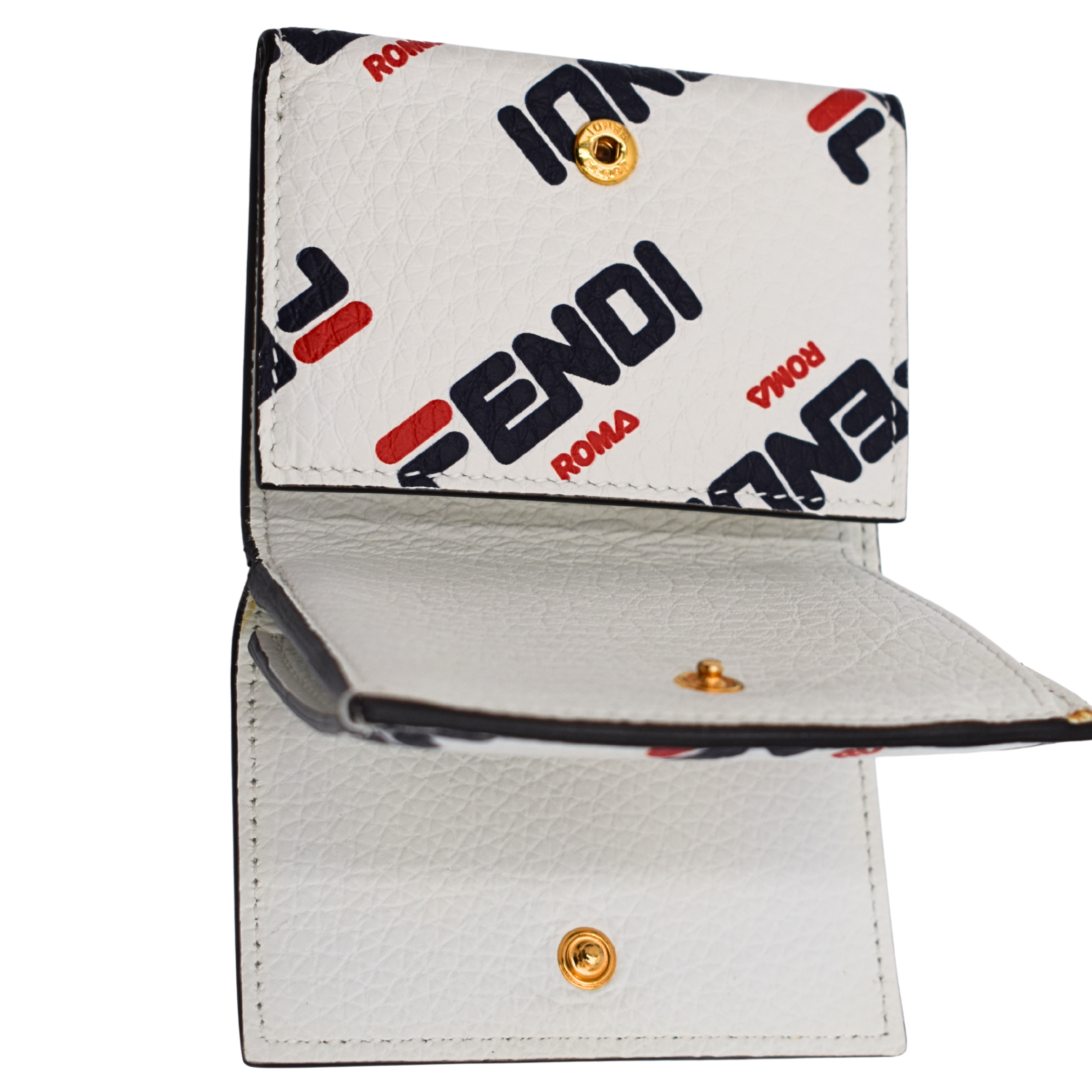 X Fila Mania Leather Trifold Wallet
