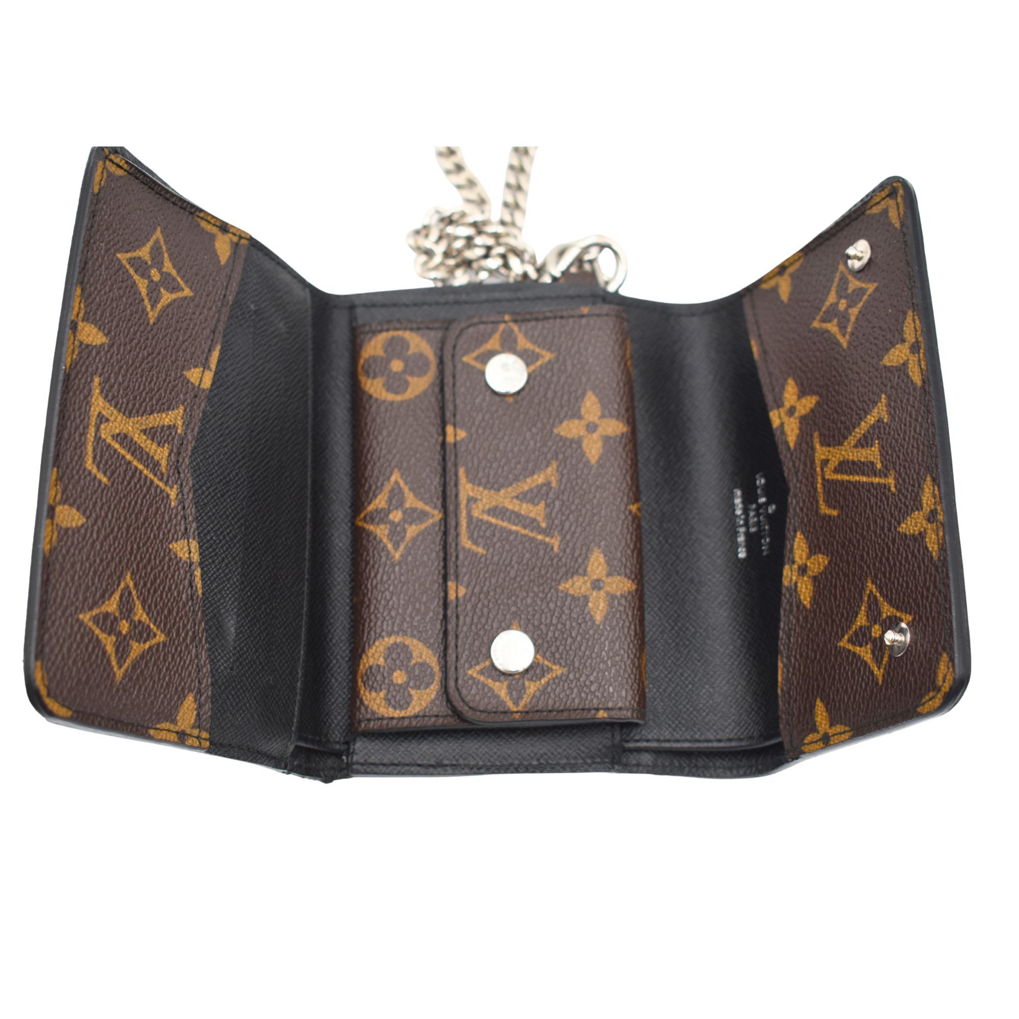 Monogram Canvas Portfolio Trifold Chain Wallet