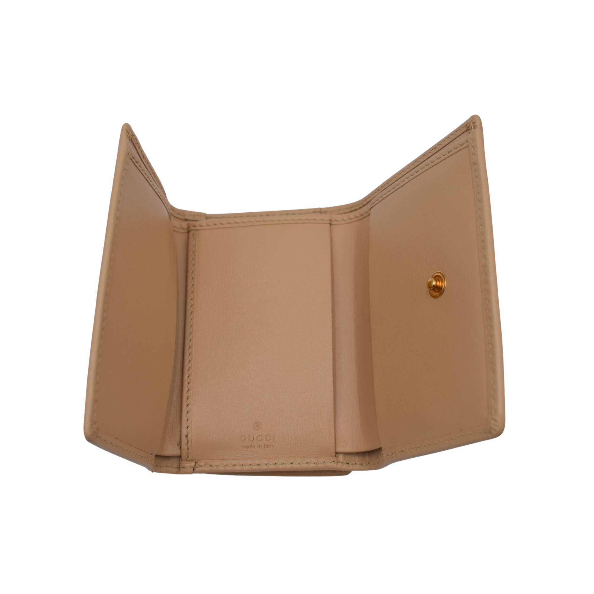 Beige Leather Horsebit 1955 Compact Wallet