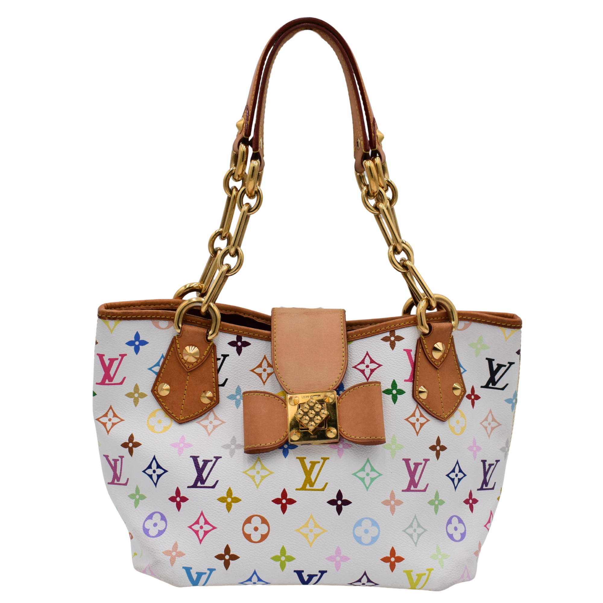 White Multicolor Annie MM Tote
