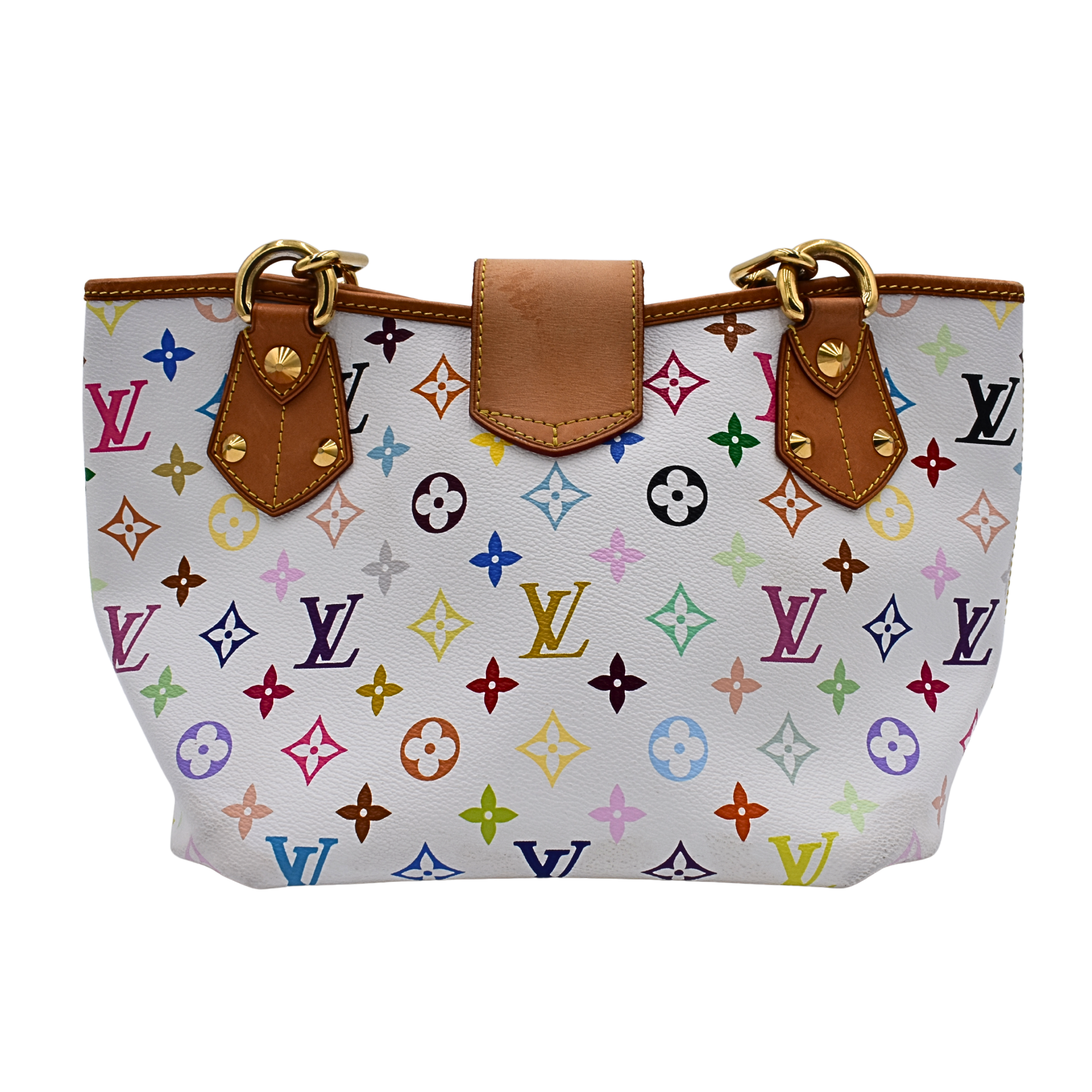 White Multicolor Annie MM Tote