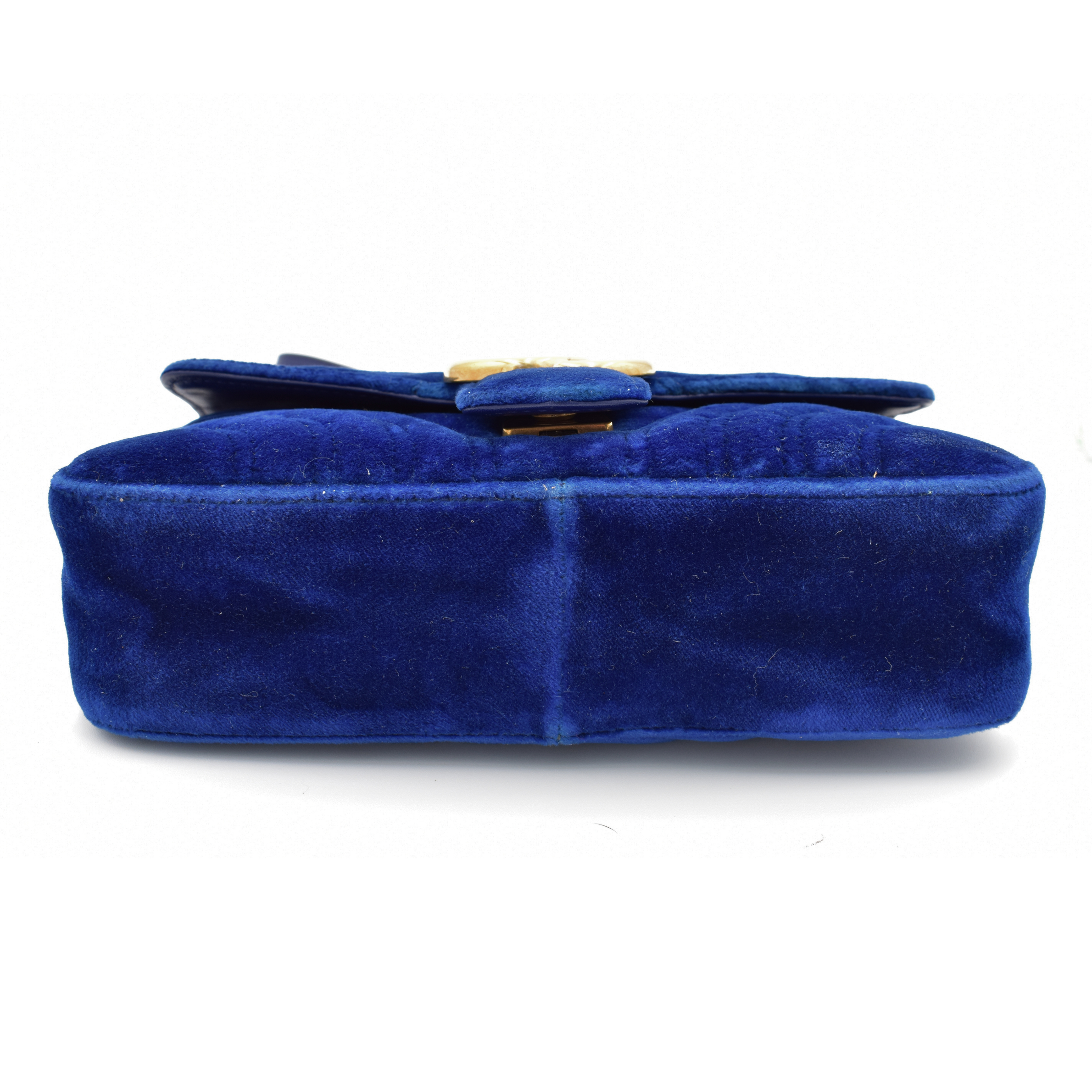 Blue Velvet Small Marmont Bag