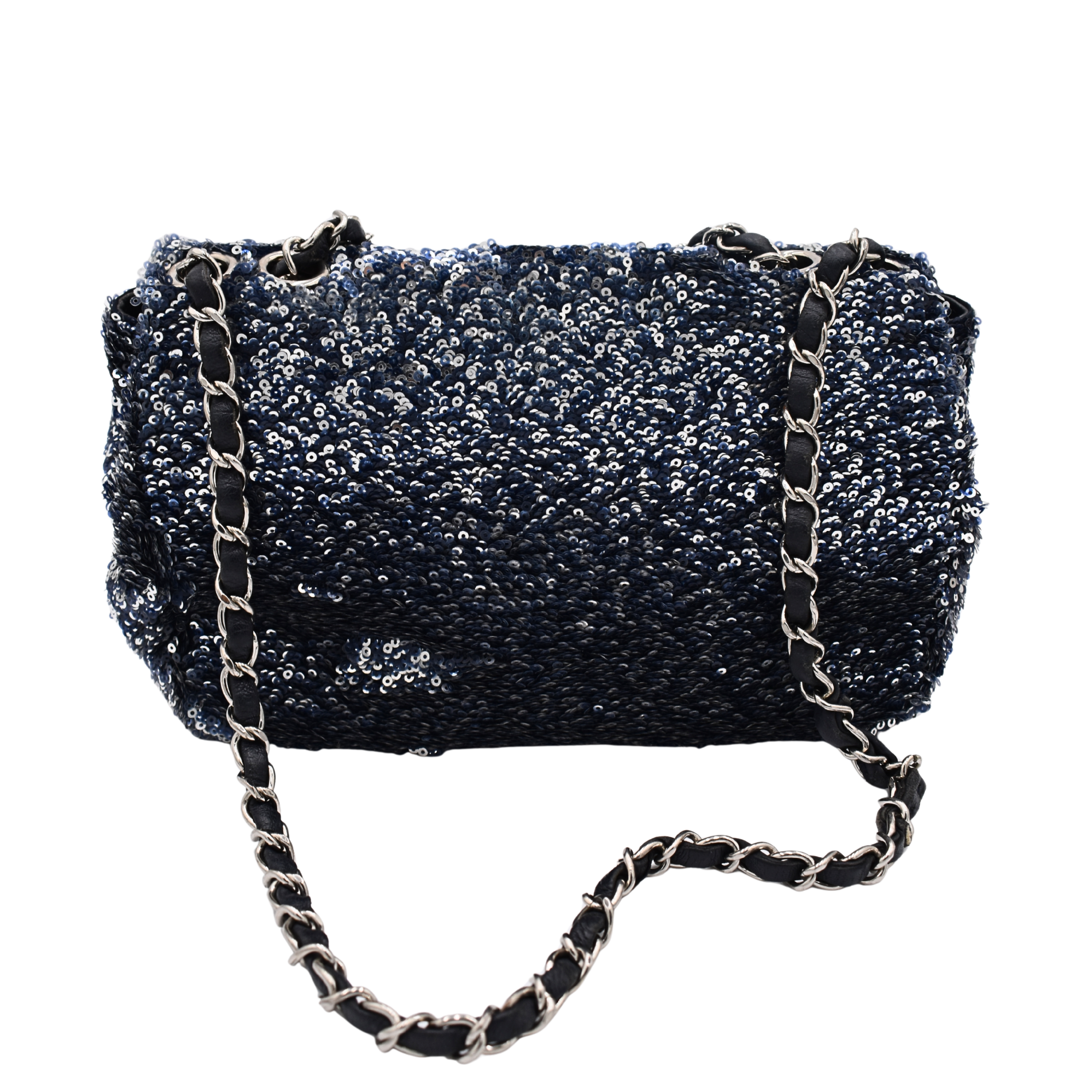 Blue/Silver Sequin Single Flap