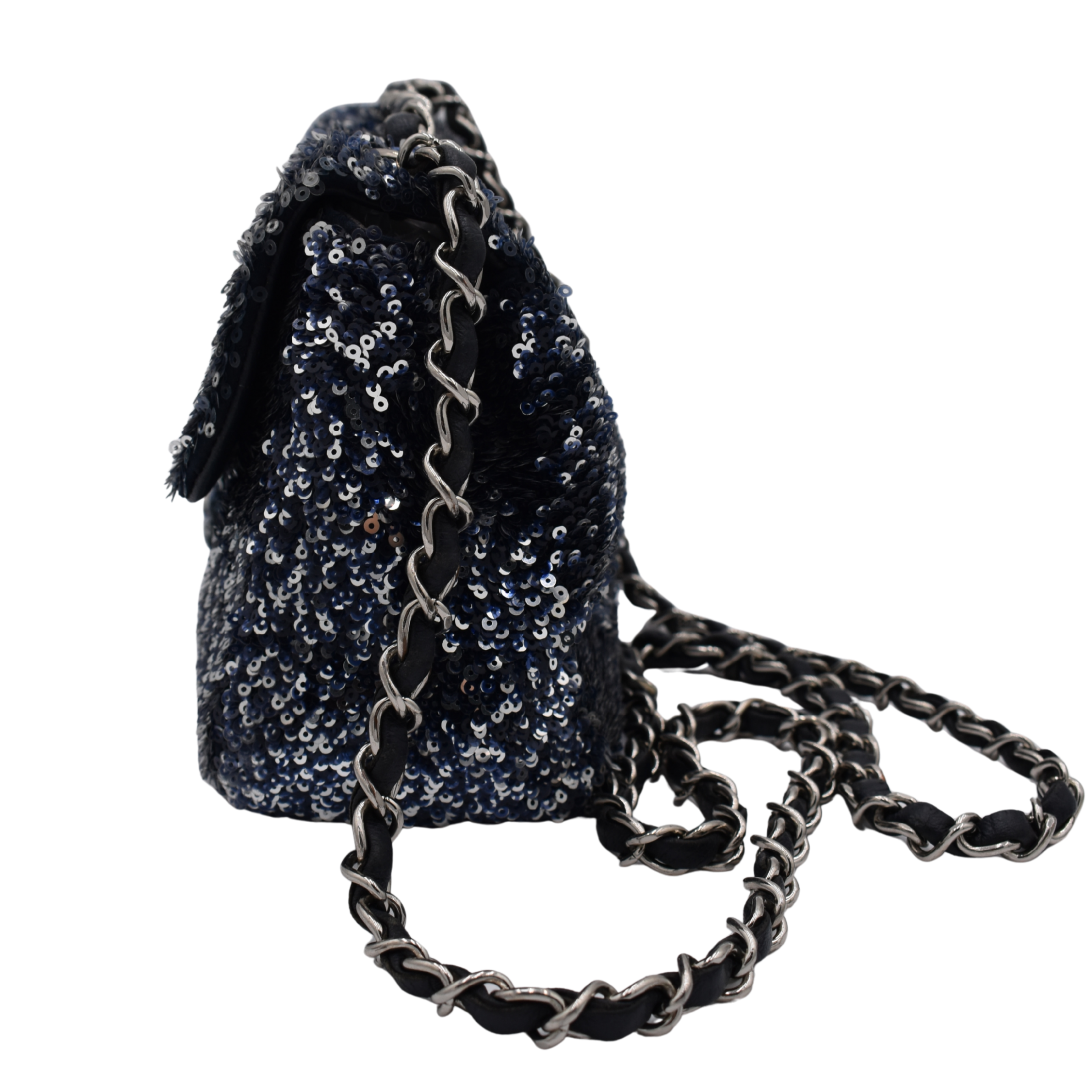 Blue/Silver Sequin Single Flap
