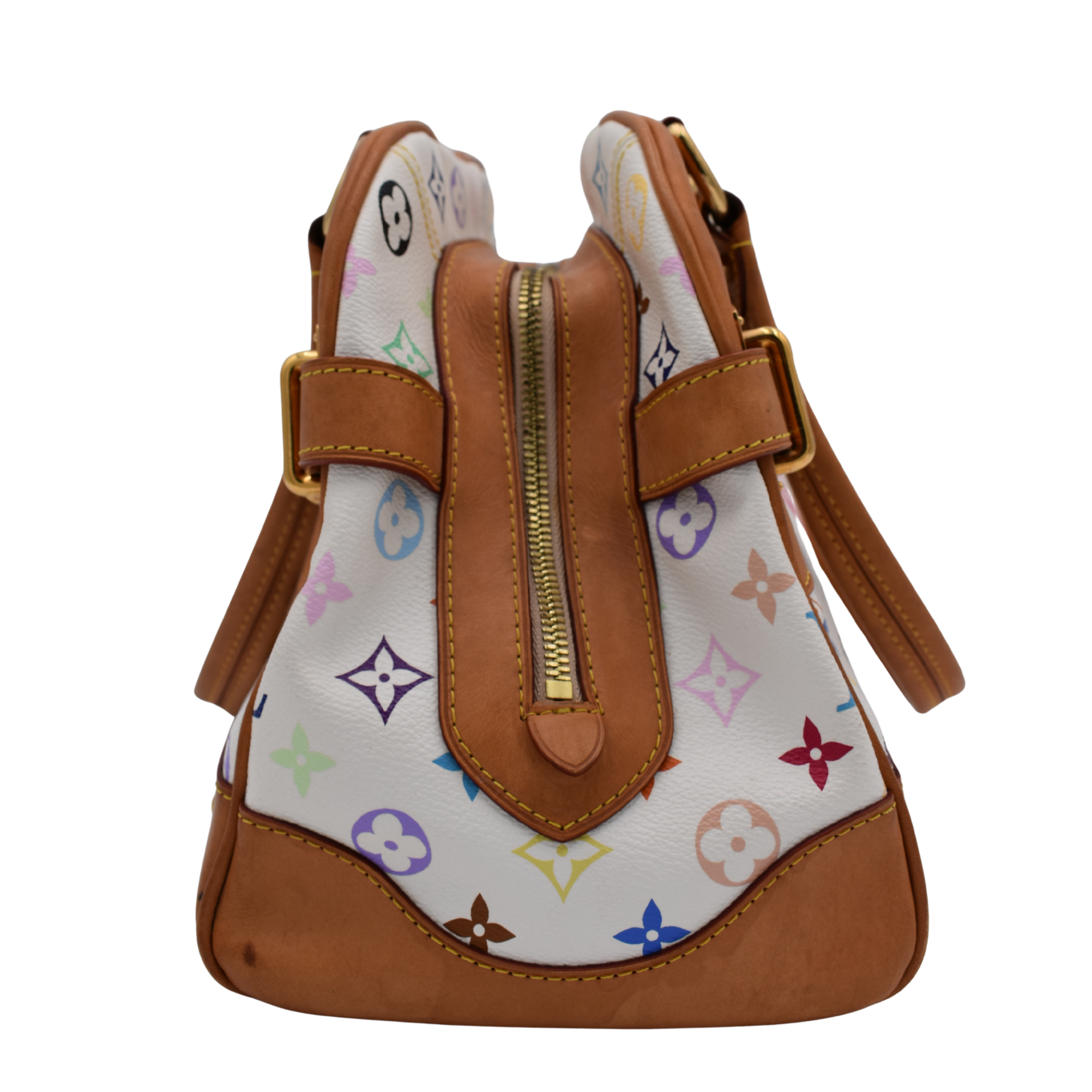 White Multicolor Monogram Claudia