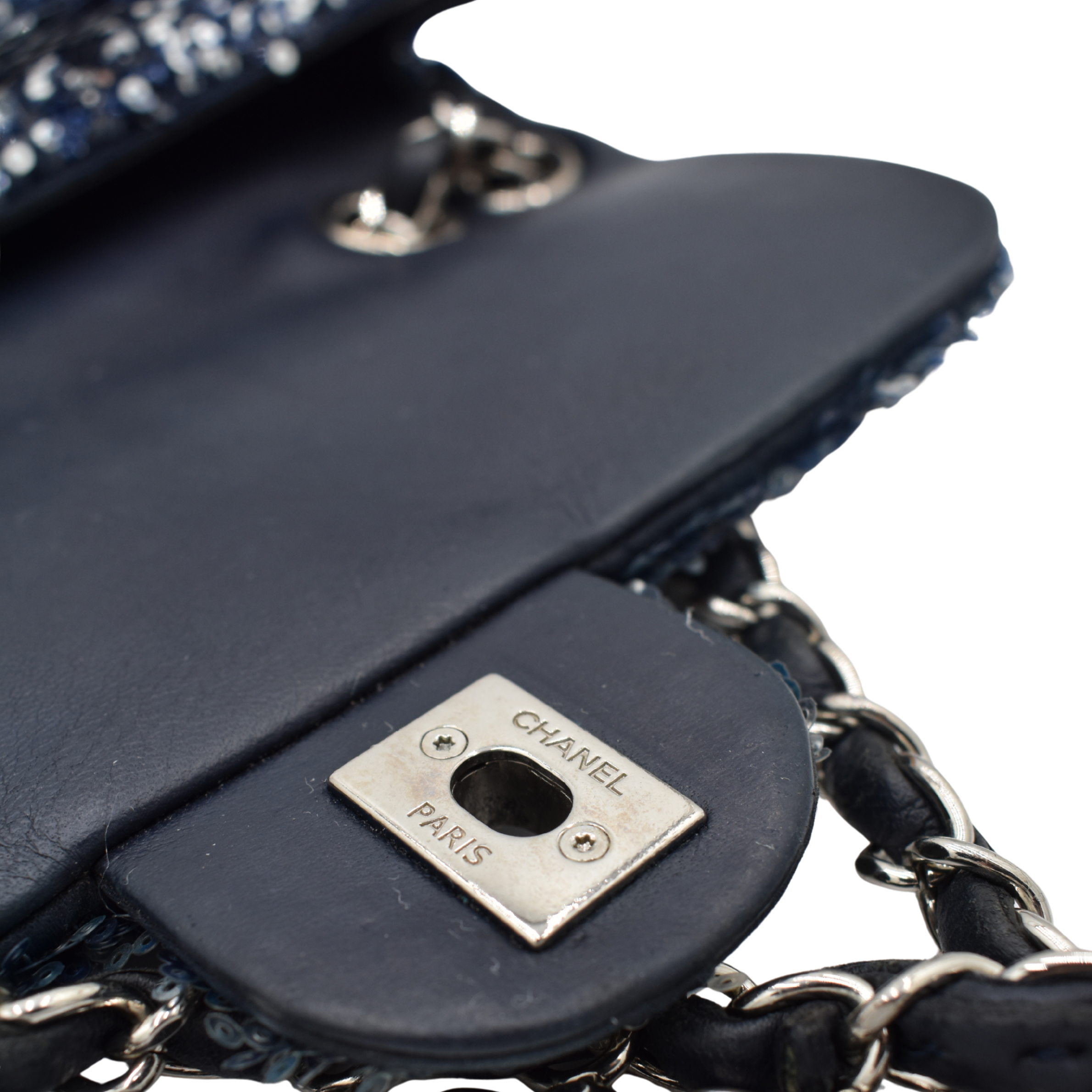 Blue/Silver Sequin Single Flap