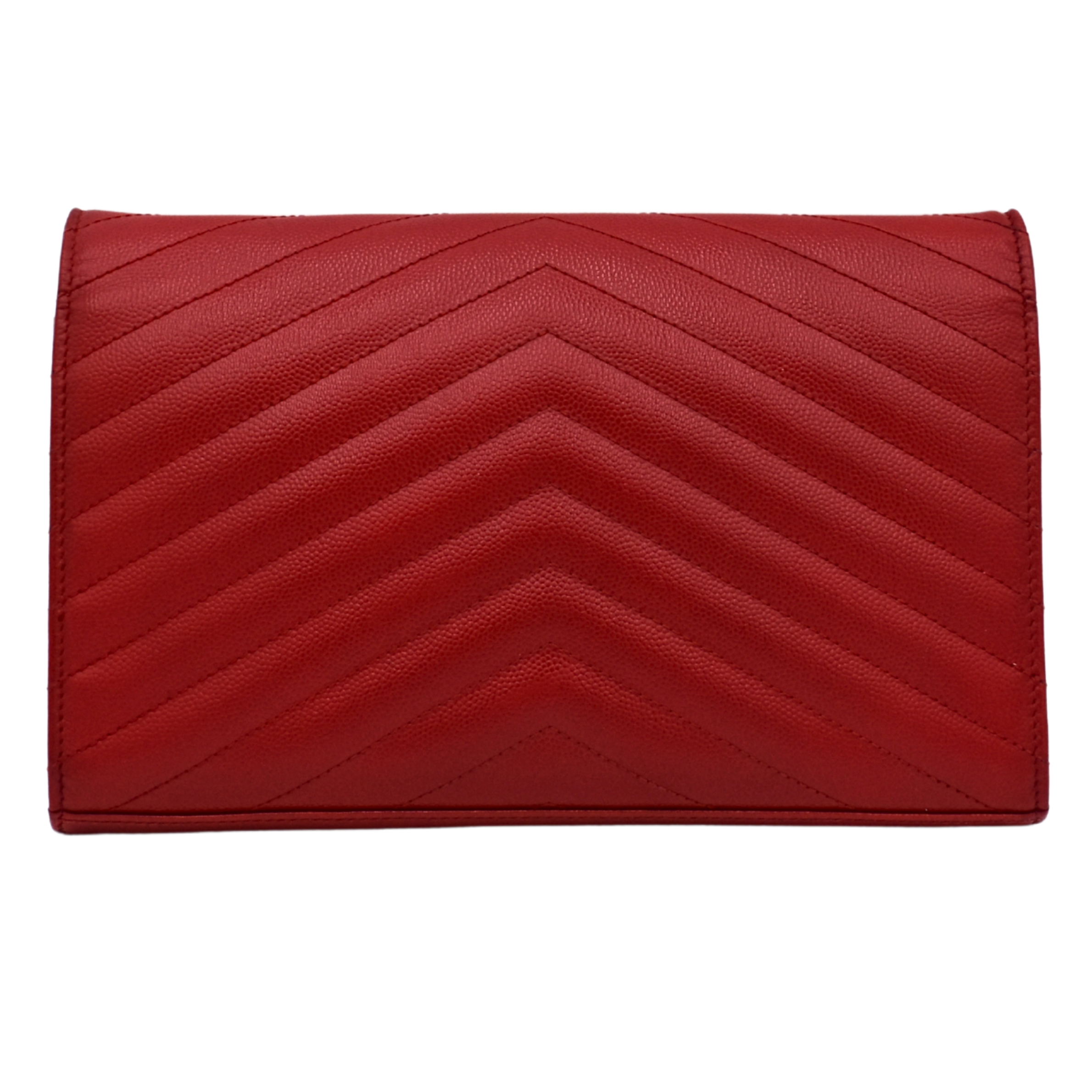Cassandre Chevron Wallet on Chain Red