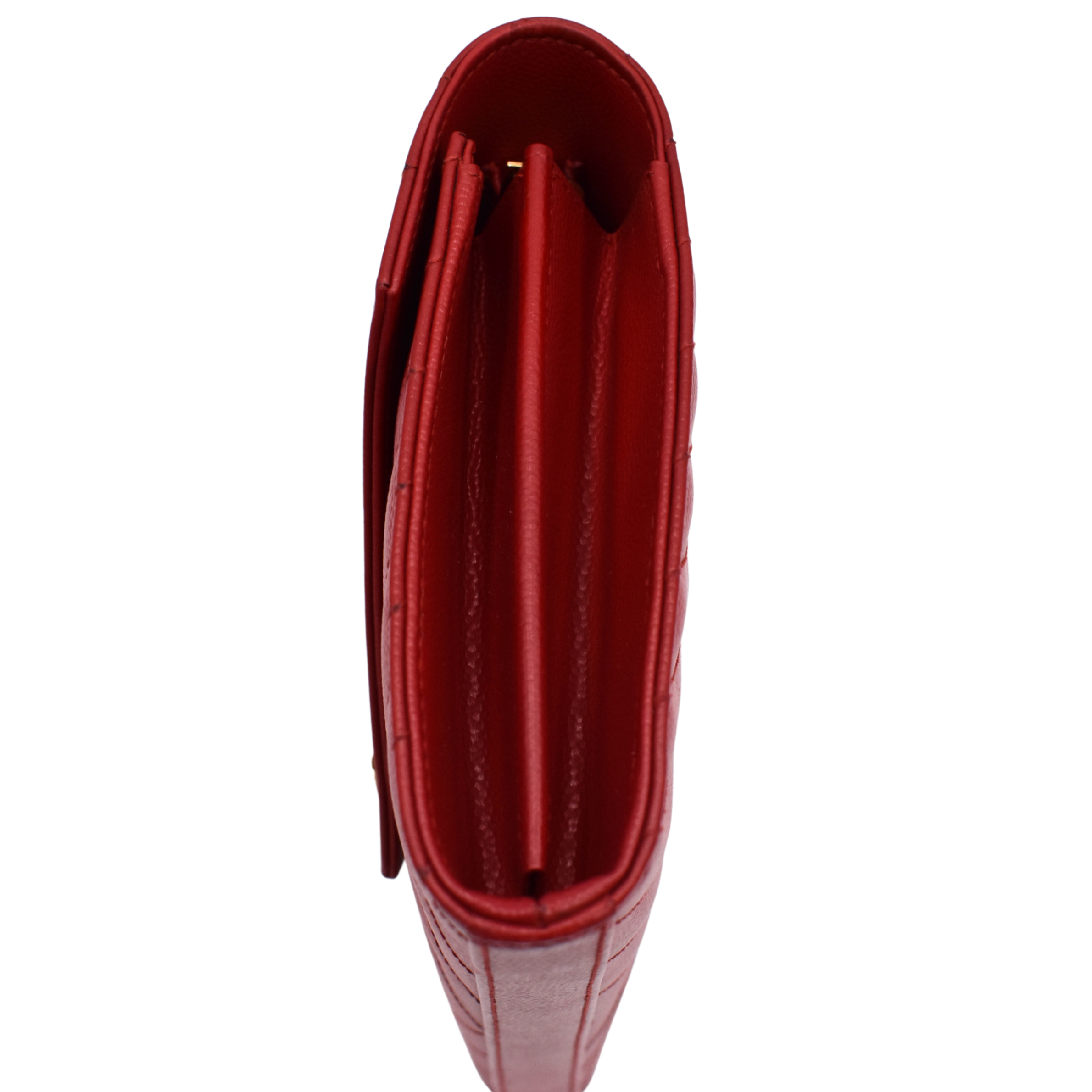 Cassandre Chevron Wallet on Chain Red
