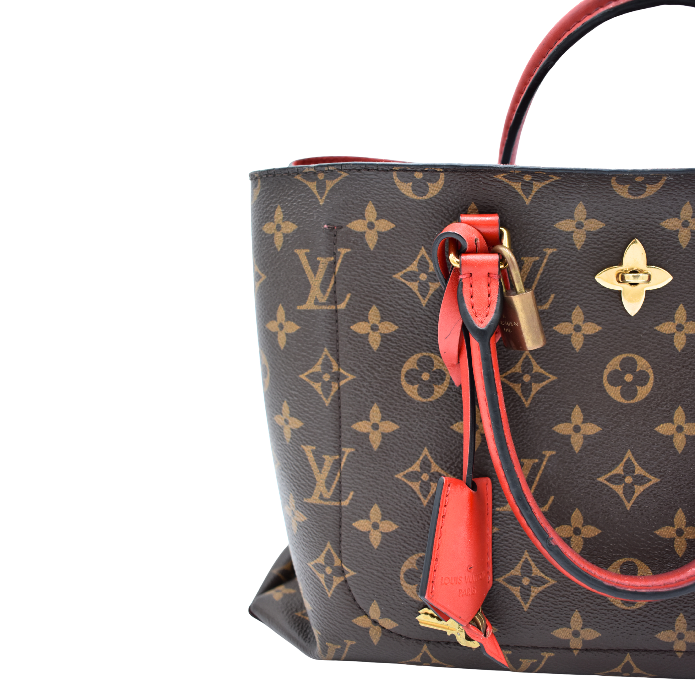 Monogram Flower Tote Coquelicot