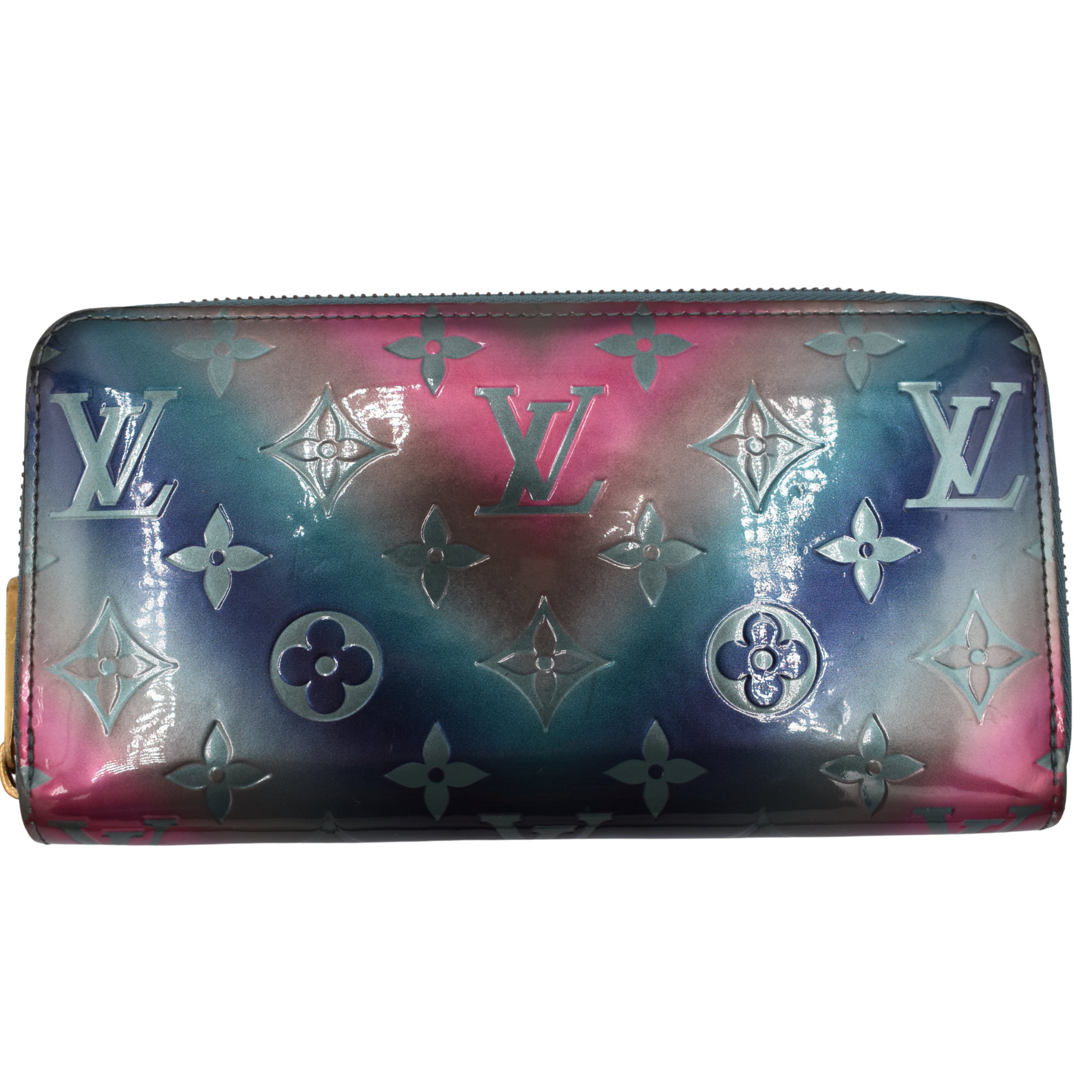 Metallic Vernis Blue/Pink Zippy Wallet