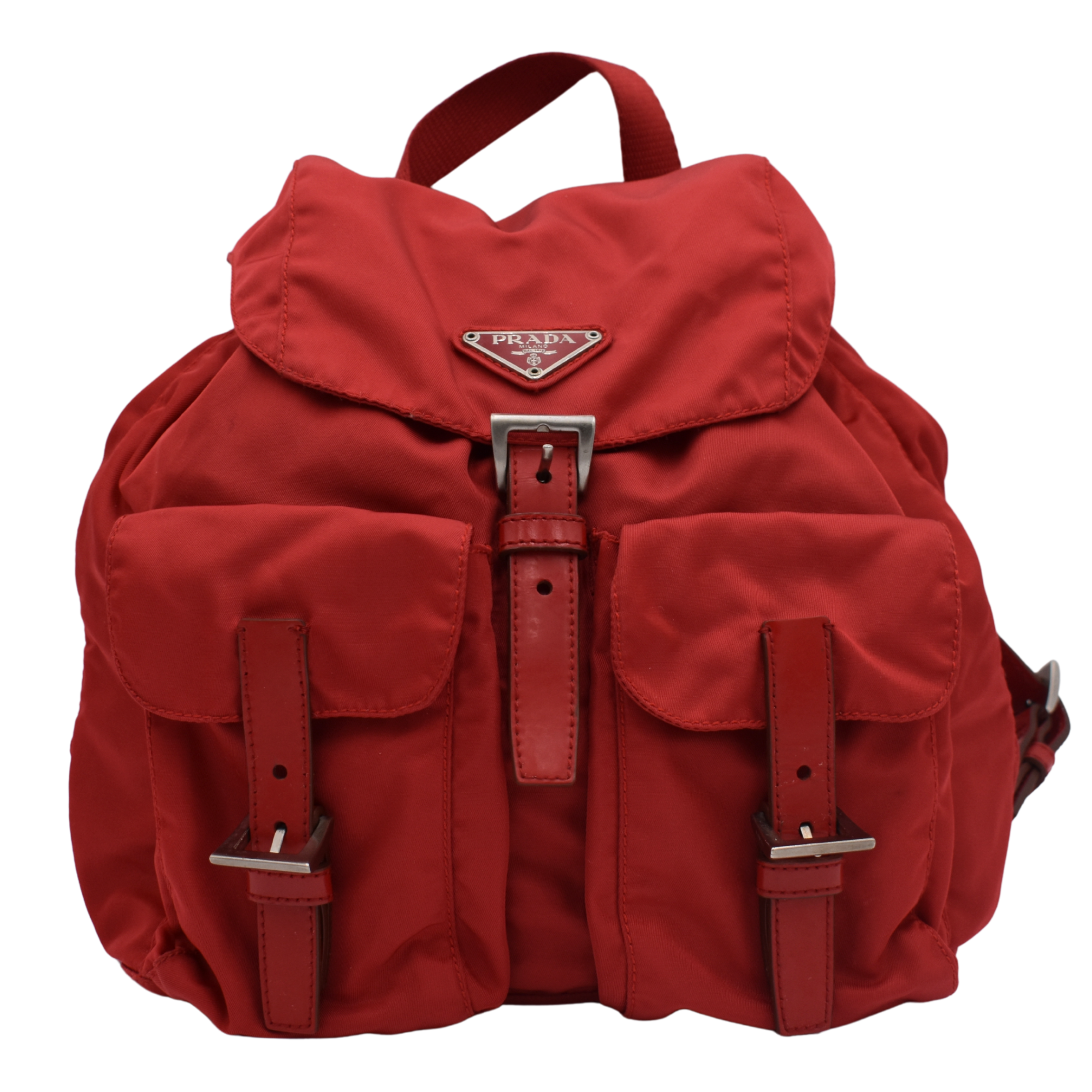 Nylon Backpack Red