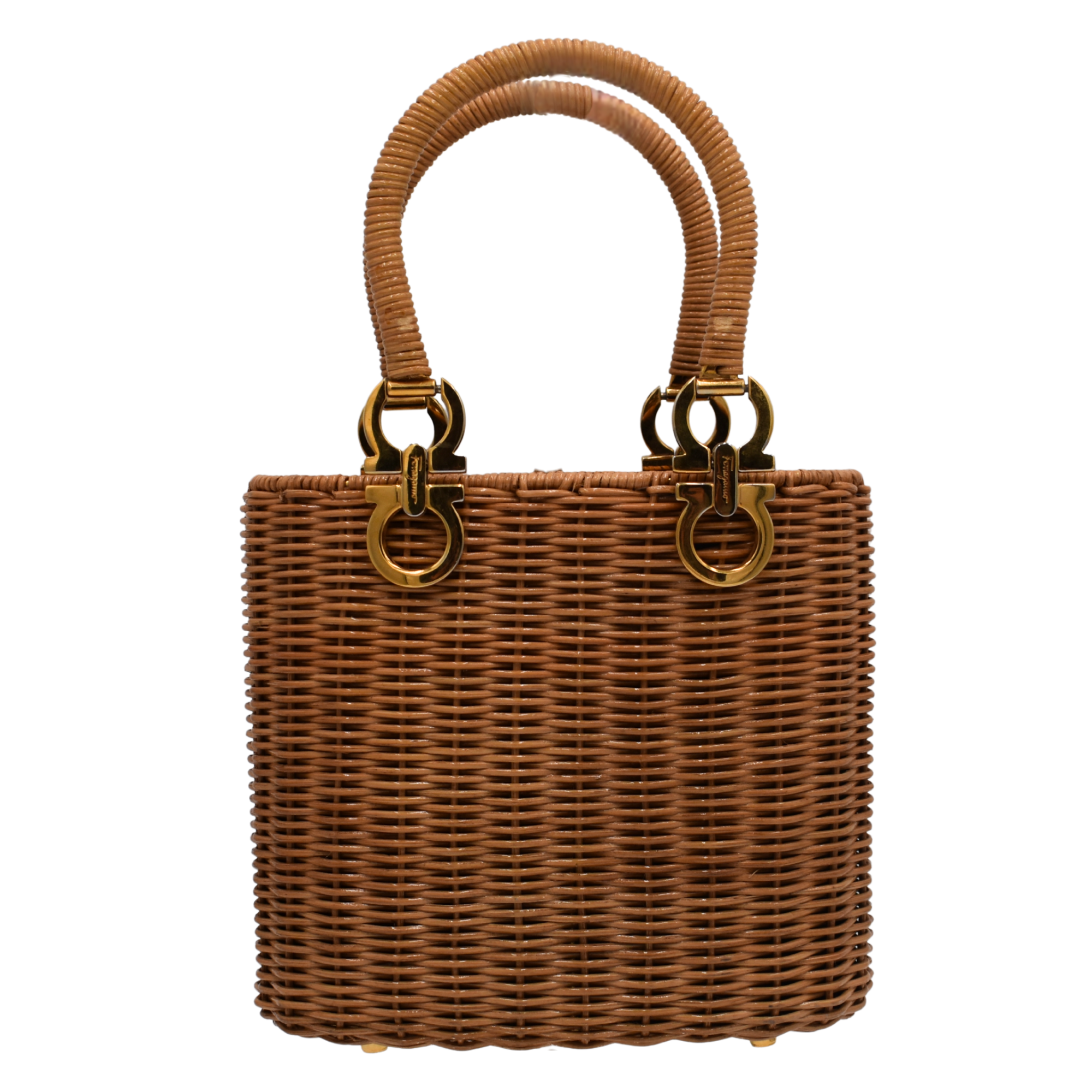 Rattan Top Handle Bag
