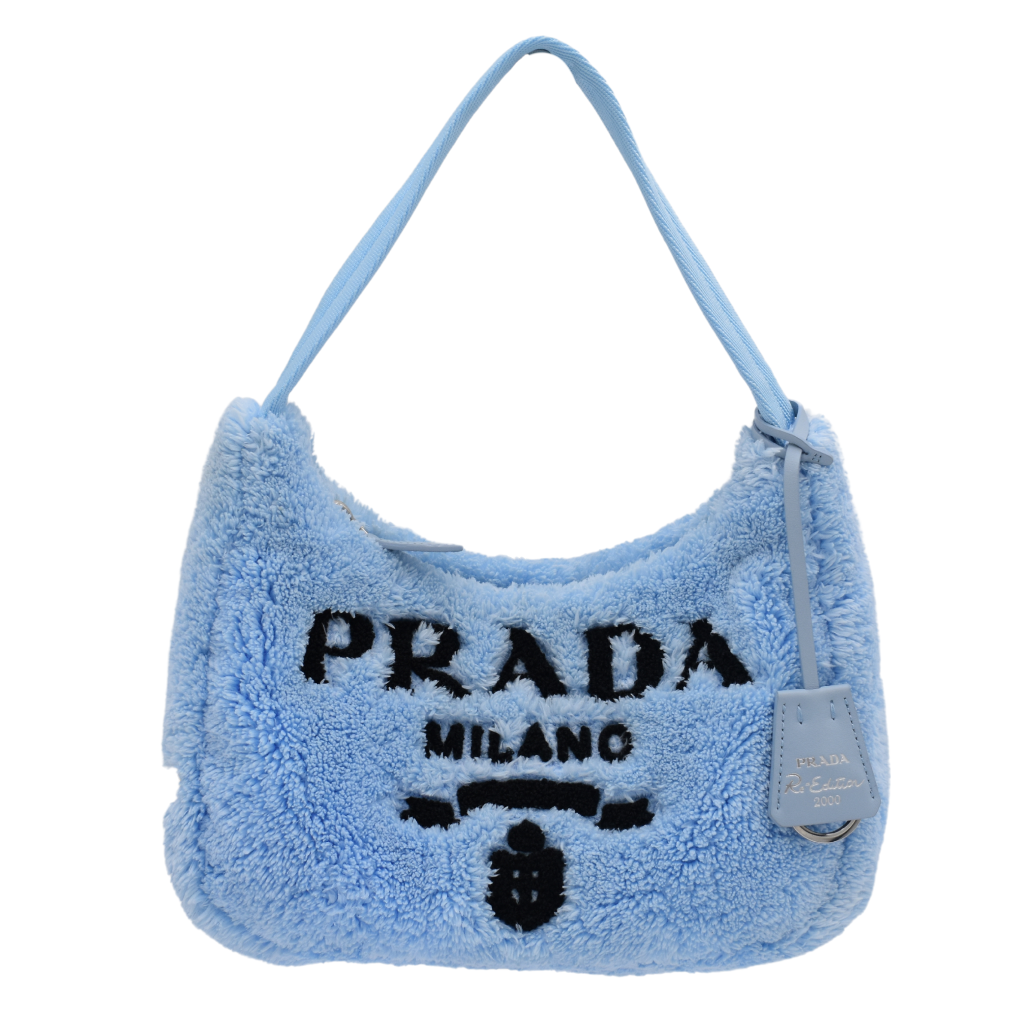 Re-Edition Terry Cloth Mini Blue Shoulder Bag