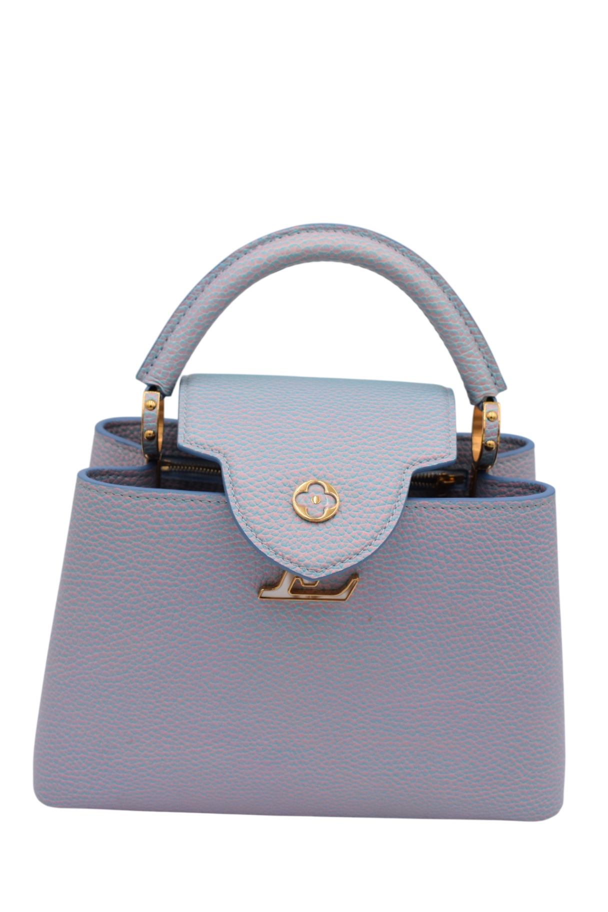Capucines Taurillon Leather Mother of Pearl Trim