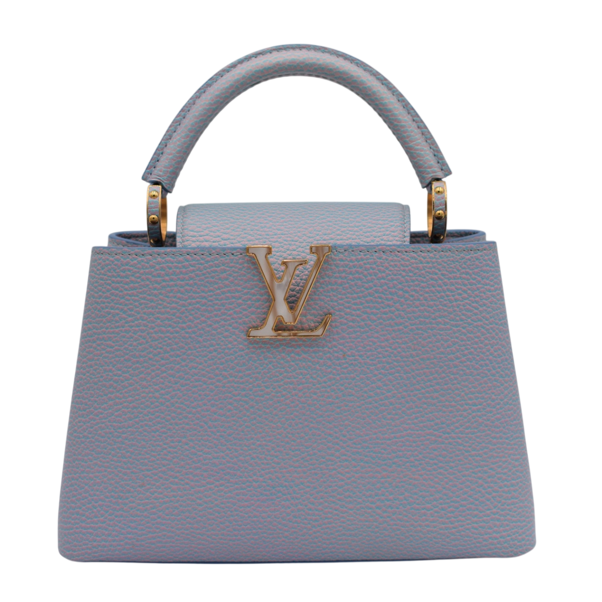 Capucines Taurillon Leather Mother of Pearl Trim