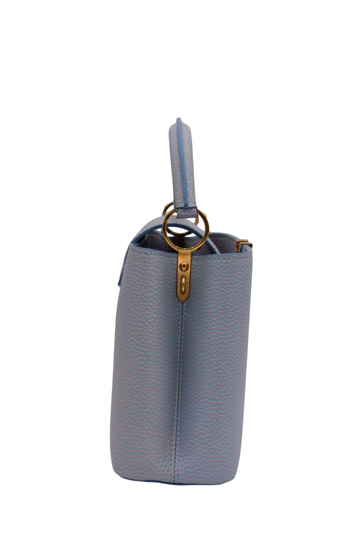 Capucines Taurillon Leather Mother of Pearl Trim