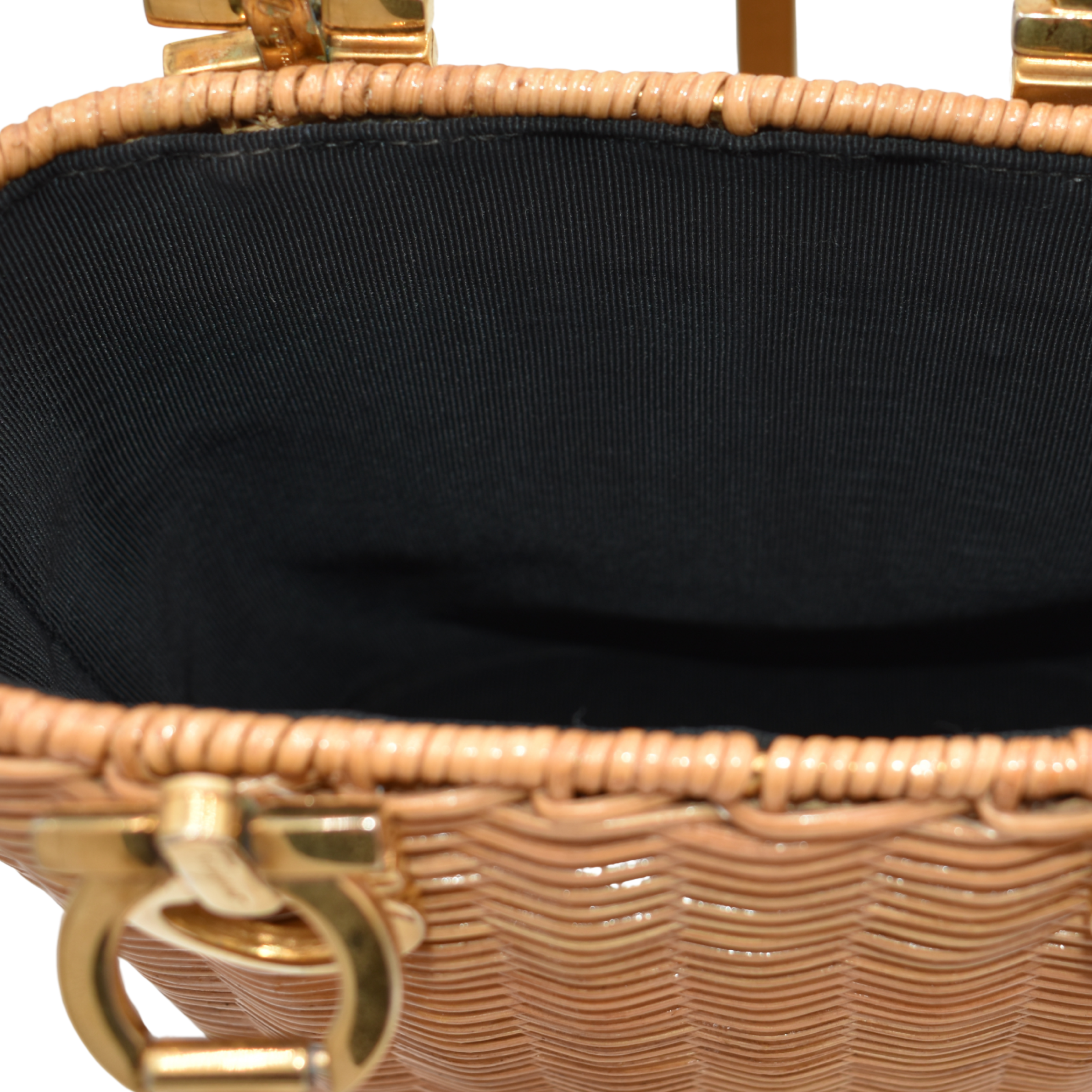 Rattan Top Handle Bag