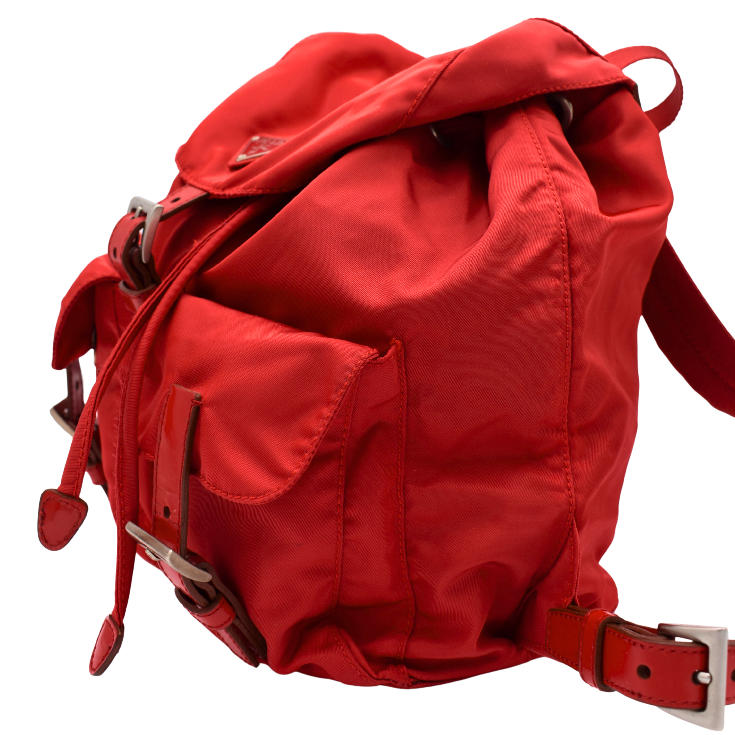 Nylon Backpack Red