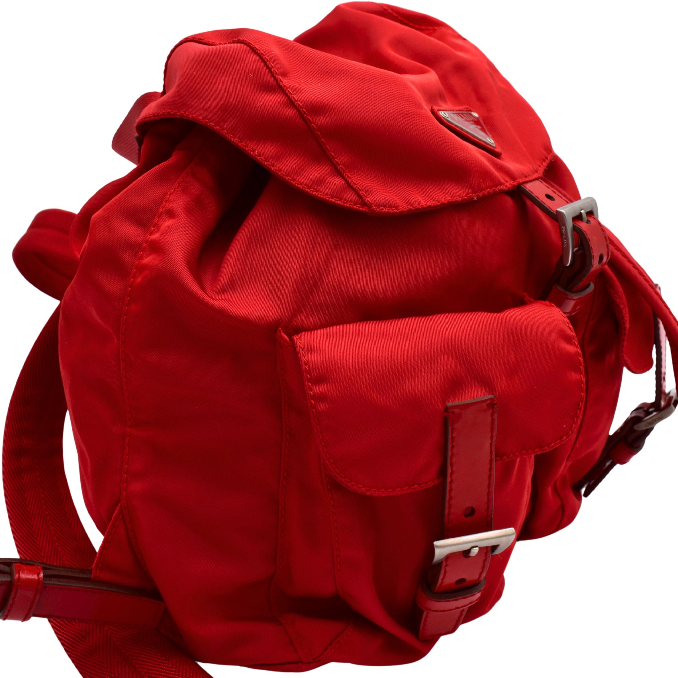Nylon Backpack Red