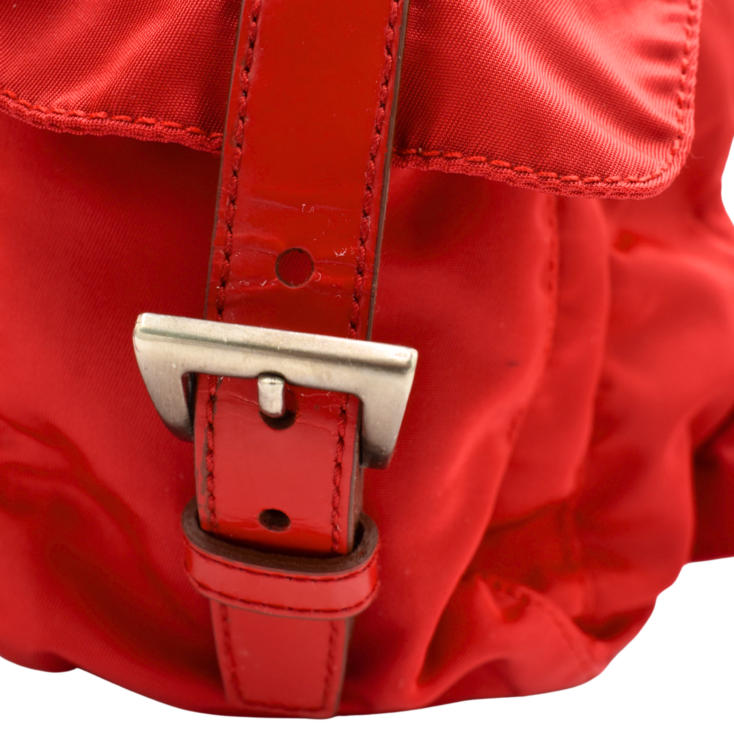 Nylon Backpack Red