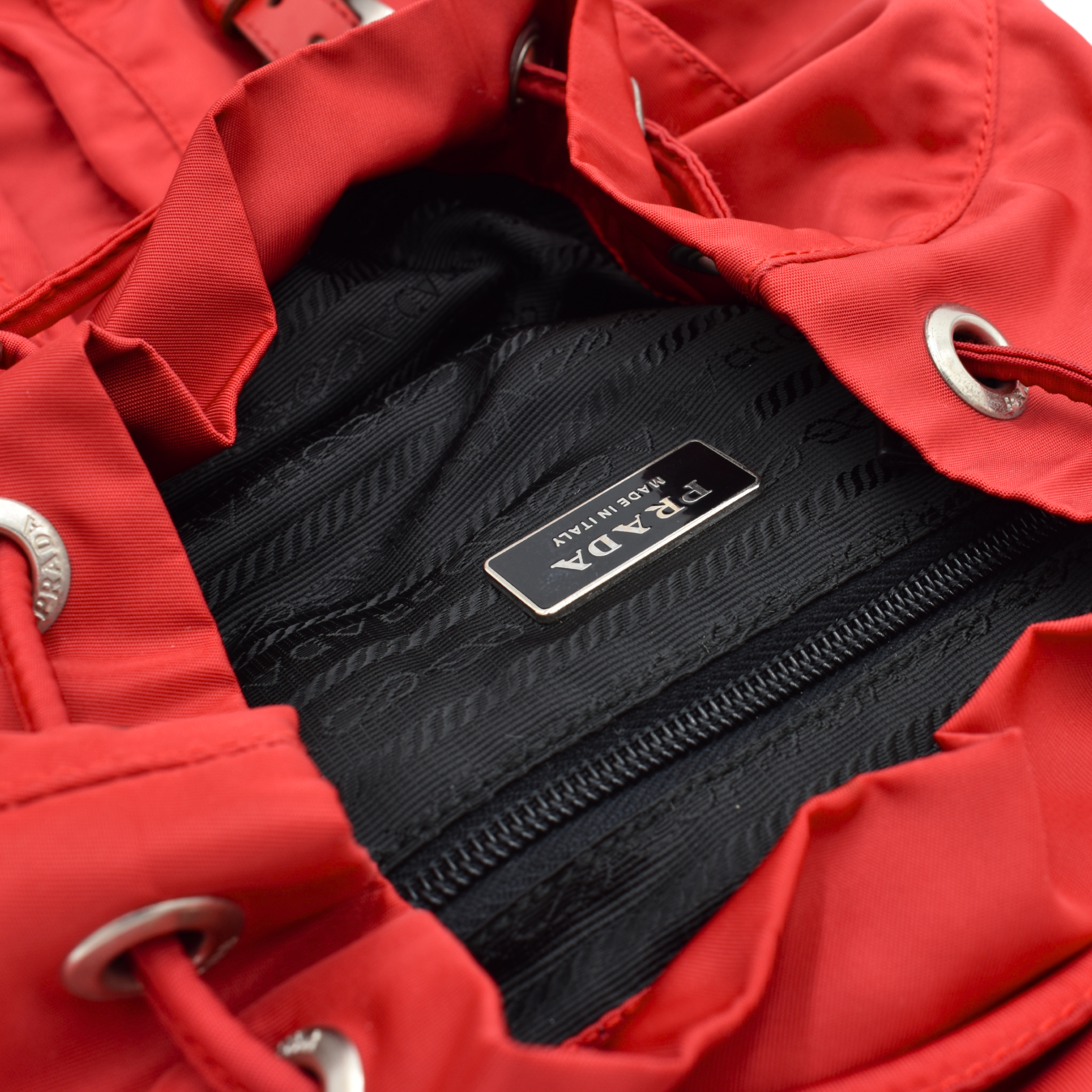 Nylon Backpack Red