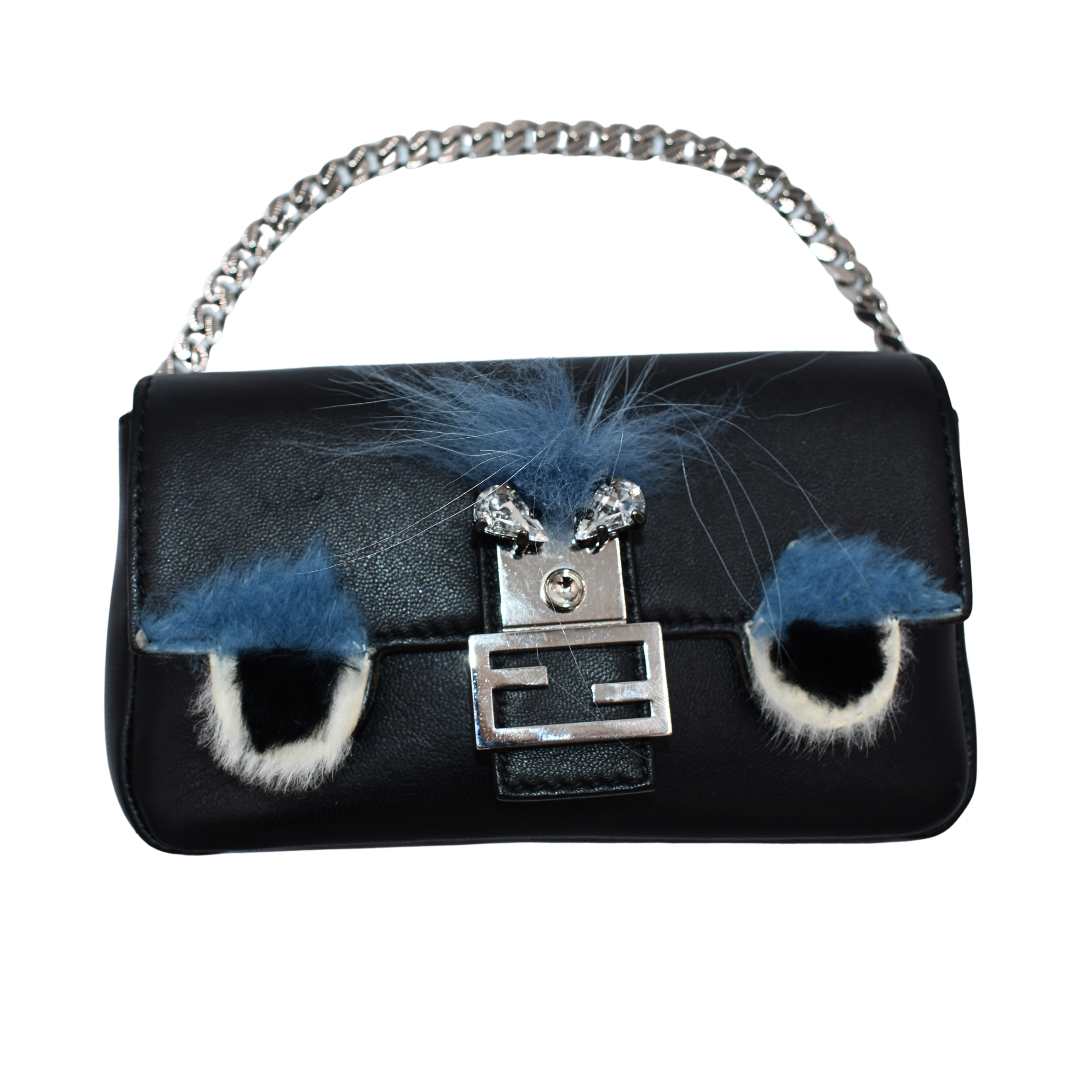 Black Leather Monster Mini Bag